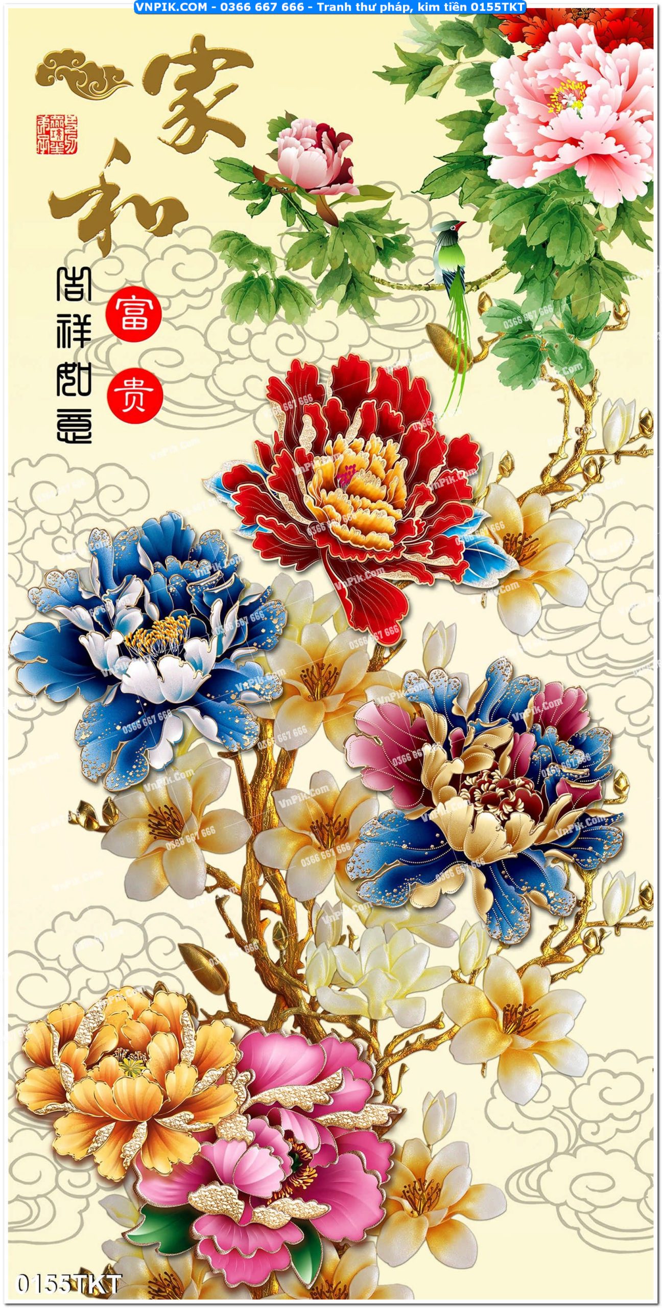 Tranh Thư Pháp – Kim Tiền 0155TKT