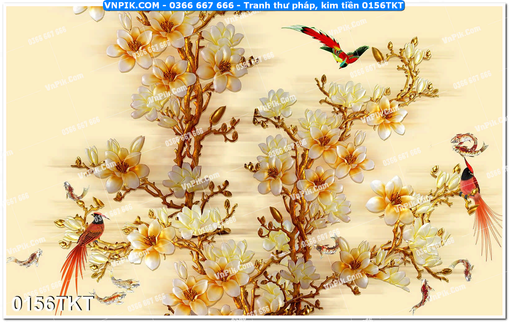 Tranh Thư Pháp – Kim Tiền 0156TKT