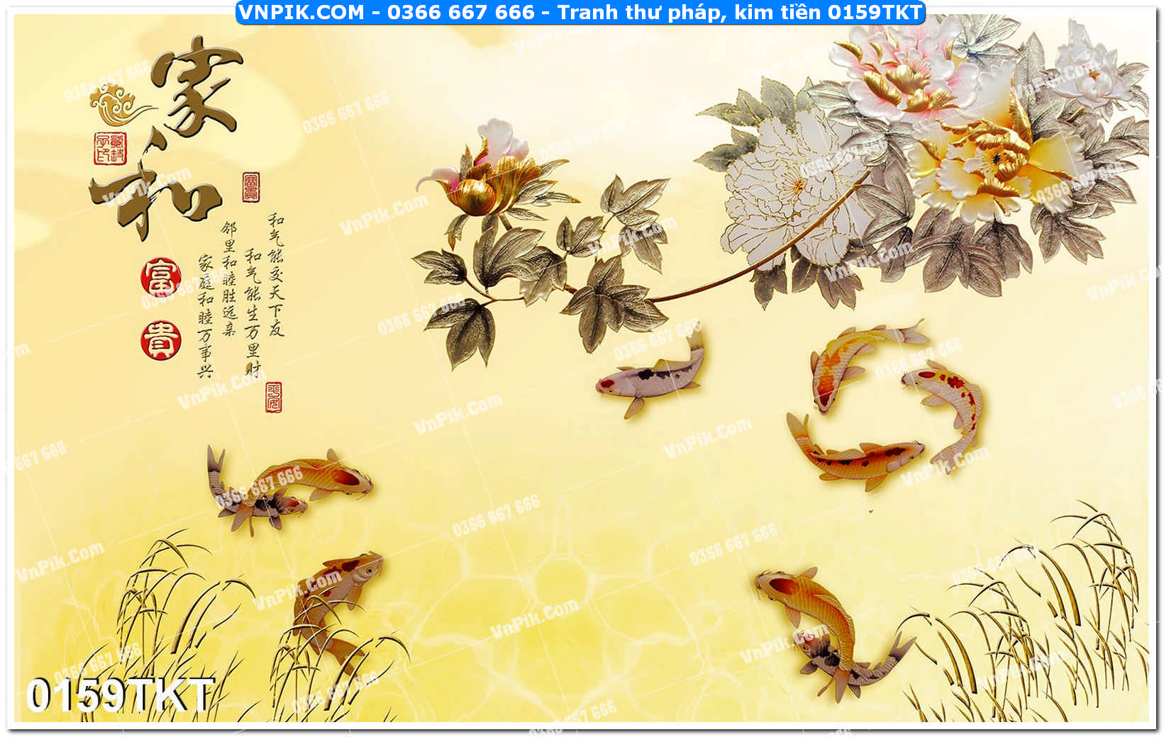 Tranh Thư Pháp – Kim Tiền 0159TKT