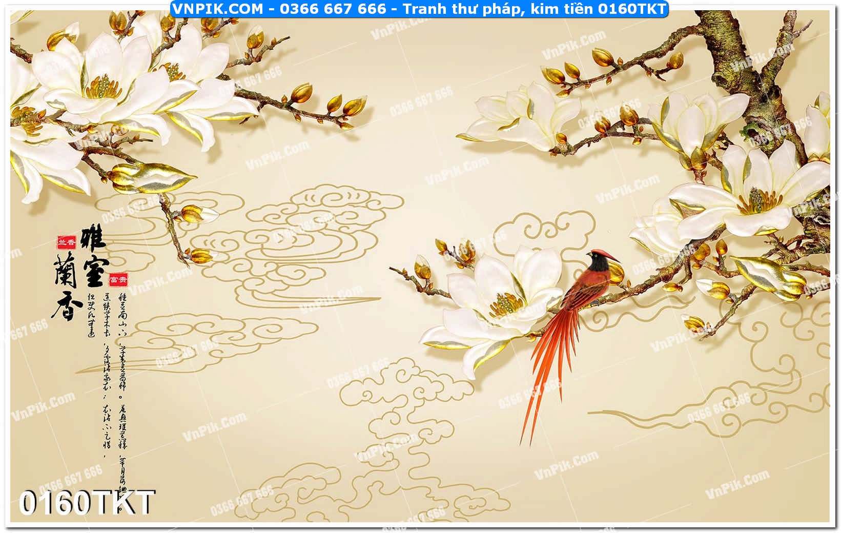 Tranh Thư Pháp – Kim Tiền 0160TKT