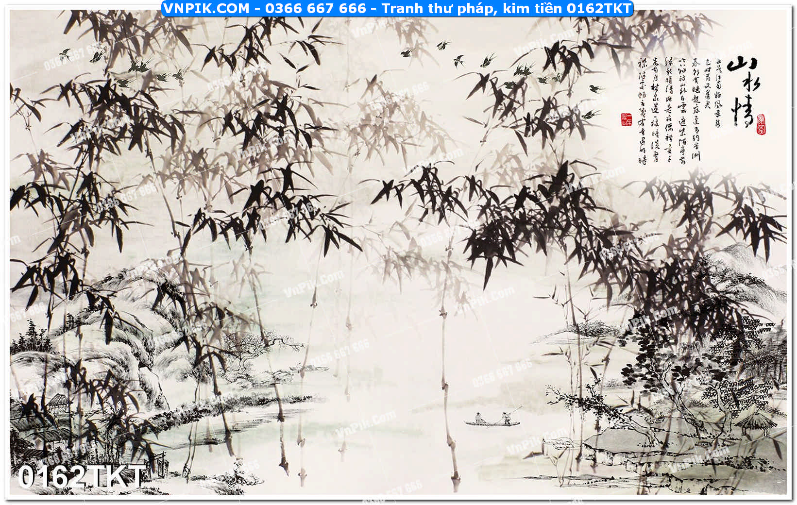 Tranh Thư Pháp – Kim Tiền 0162TKT