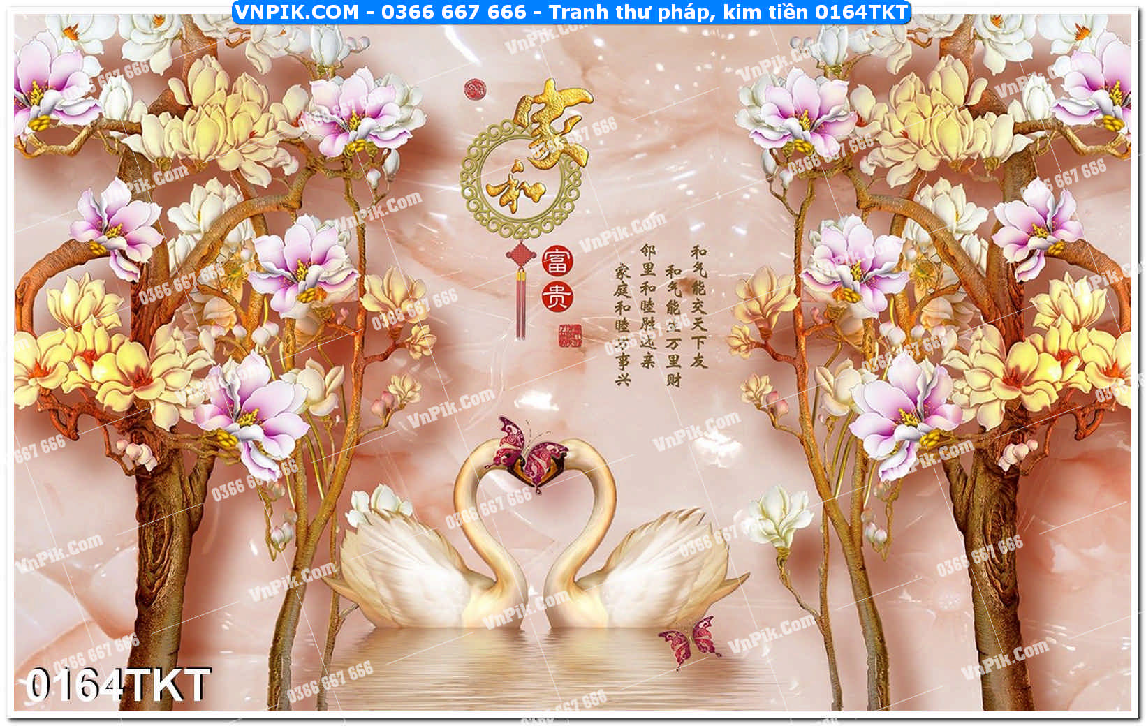 Tranh Thư Pháp – Kim Tiền 0164TKT