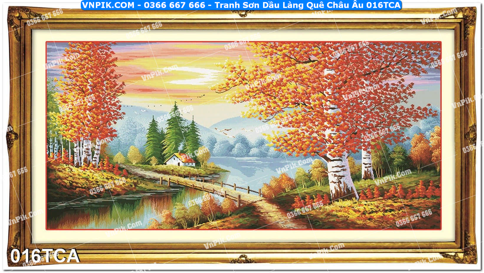 Tranh Sơn Dầu Làng Quê Châu Âu (016TCA)
