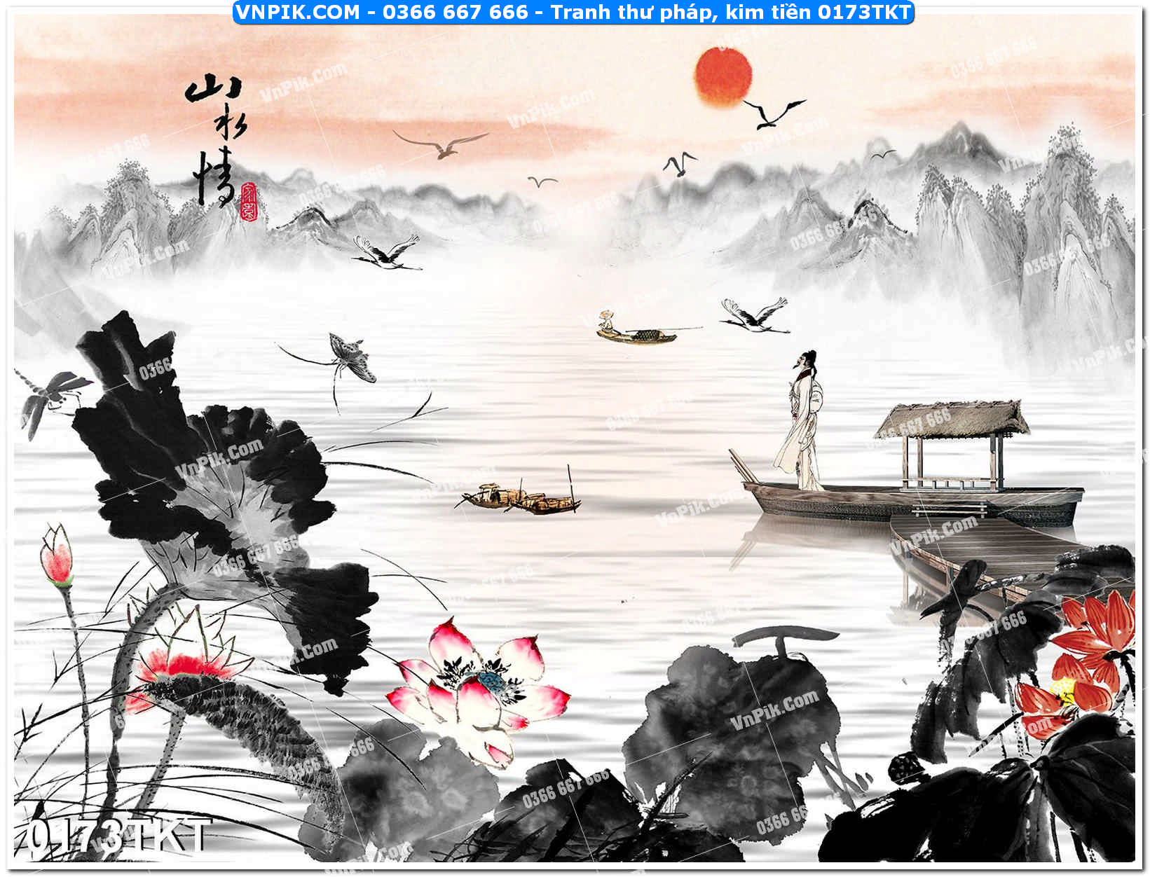 Tranh Thư Pháp – Kim Tiền 0173TKT