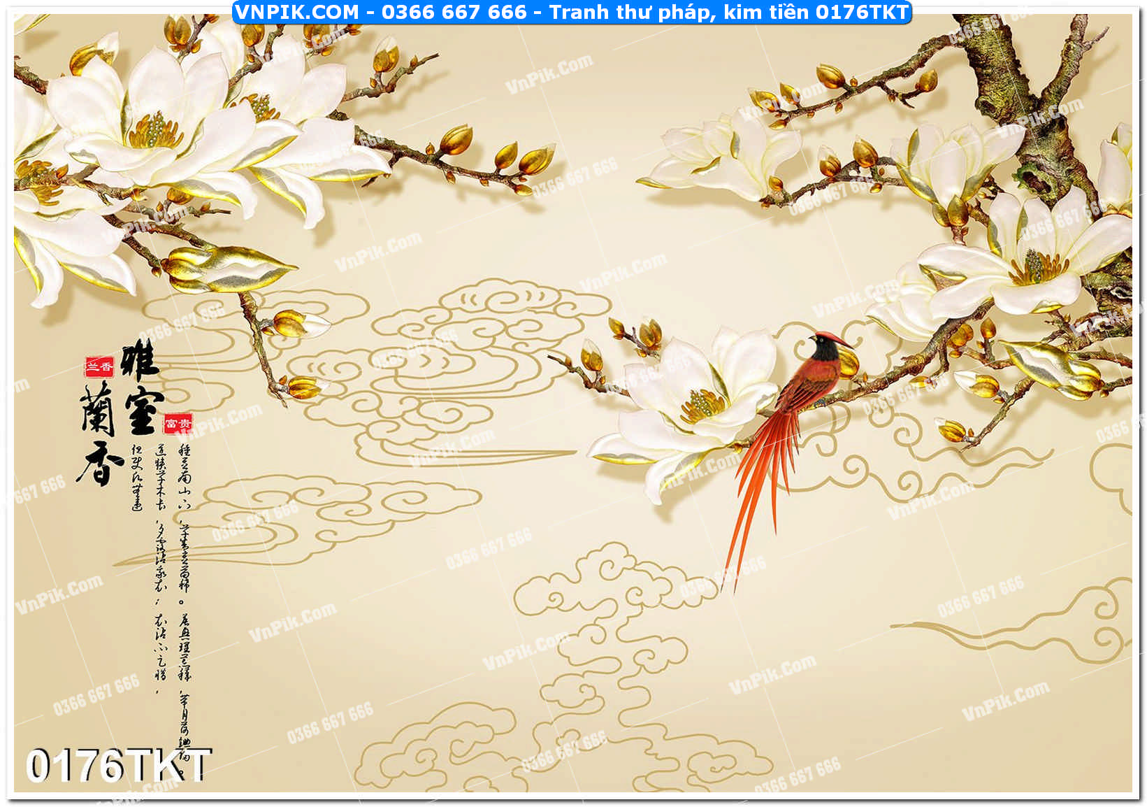 Tranh Thư Pháp – Kim Tiền 0176TKT