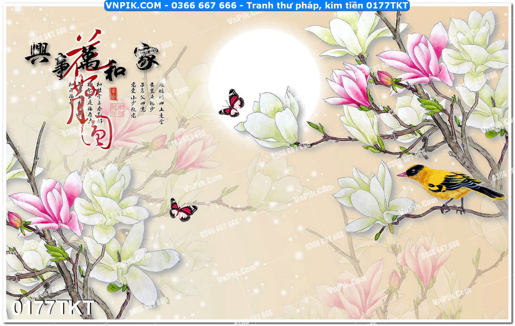 Tranh Thư Pháp – Kim Tiền 0177TKT