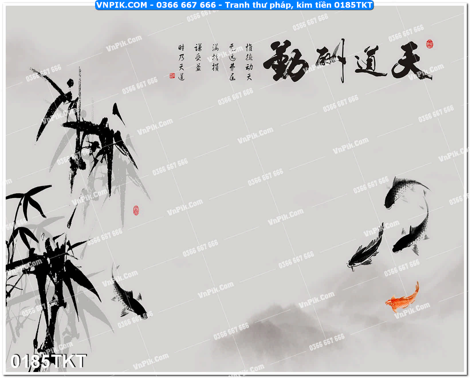 Tranh Thư Pháp – Kim Tiền 0185TKT