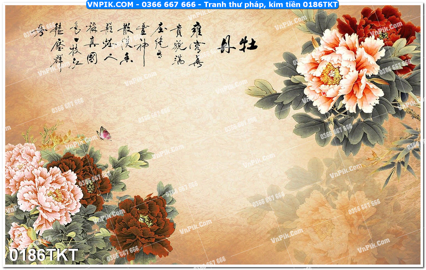 Tranh Thư Pháp – Kim Tiền 0186TKT