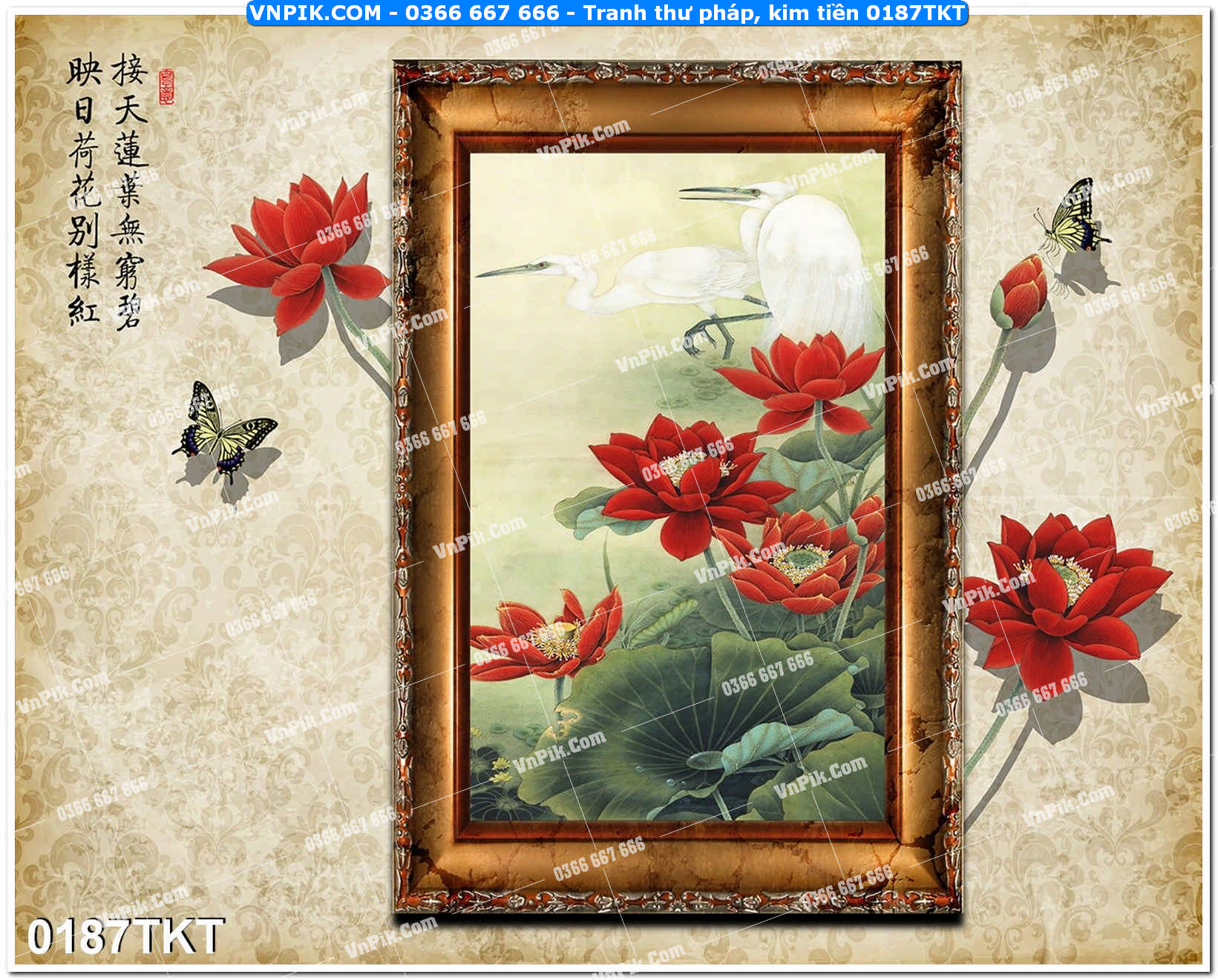 Tranh Thư Pháp – Kim Tiền 0187TKT