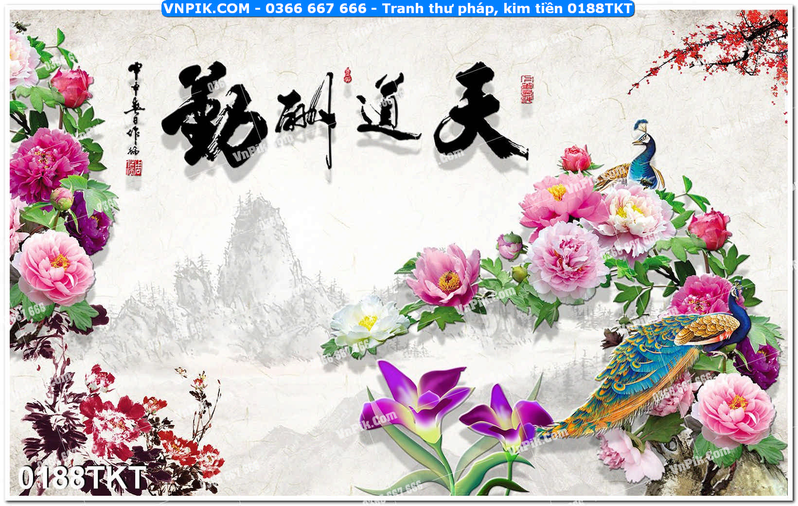 Tranh Thư Pháp – Kim Tiền 0188TKT