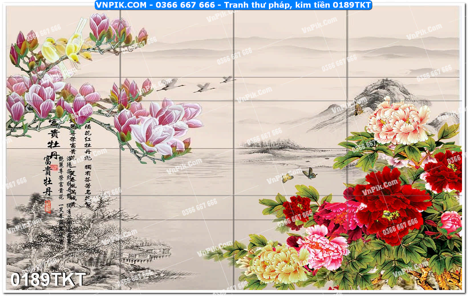 Tranh Thư Pháp – Kim Tiền 0189TKT