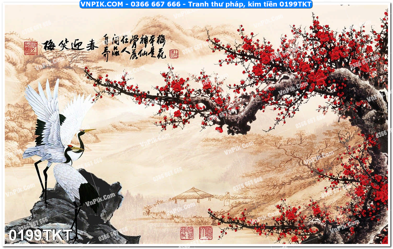 Tranh Thư Pháp – Kim Tiền 0199TKT