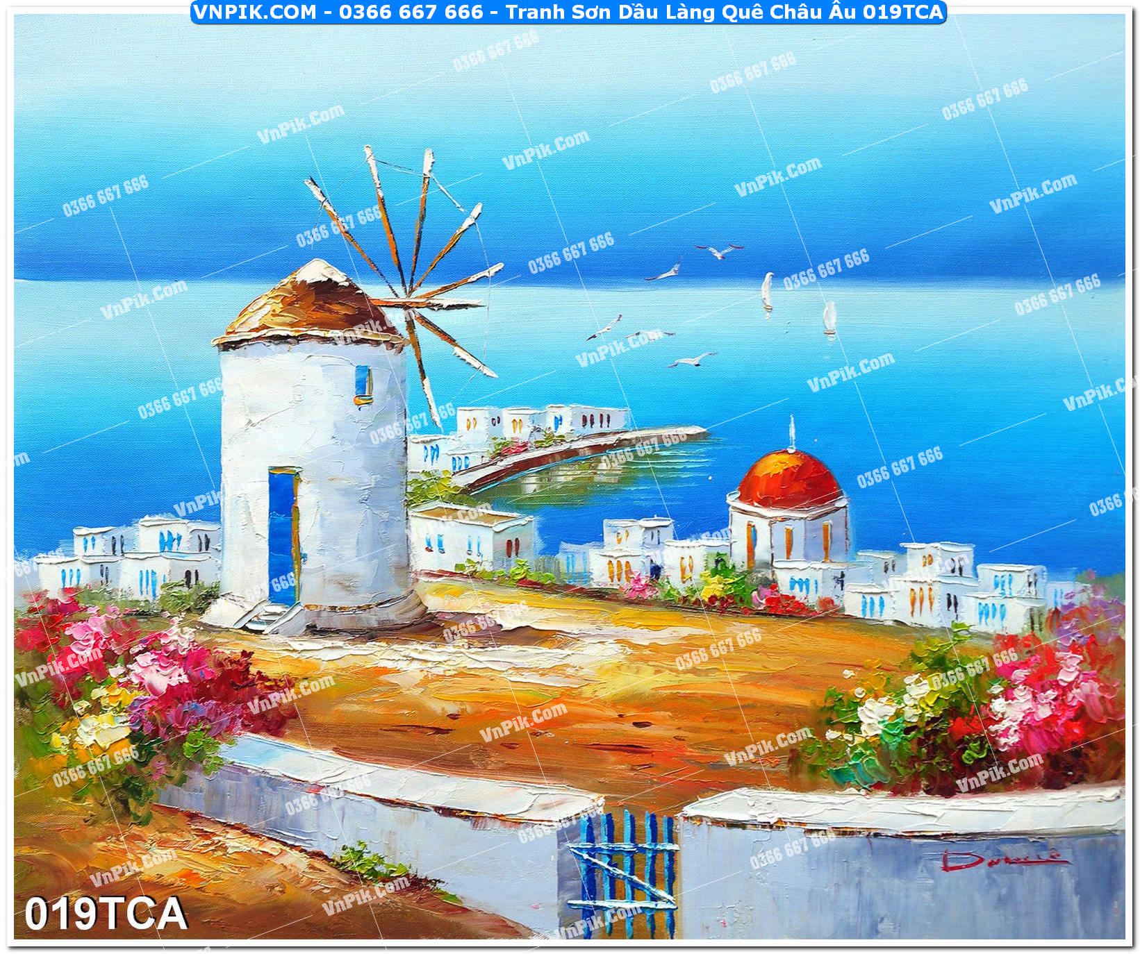 Tranh Sơn Dầu Làng Quê Châu Âu (019TCA)