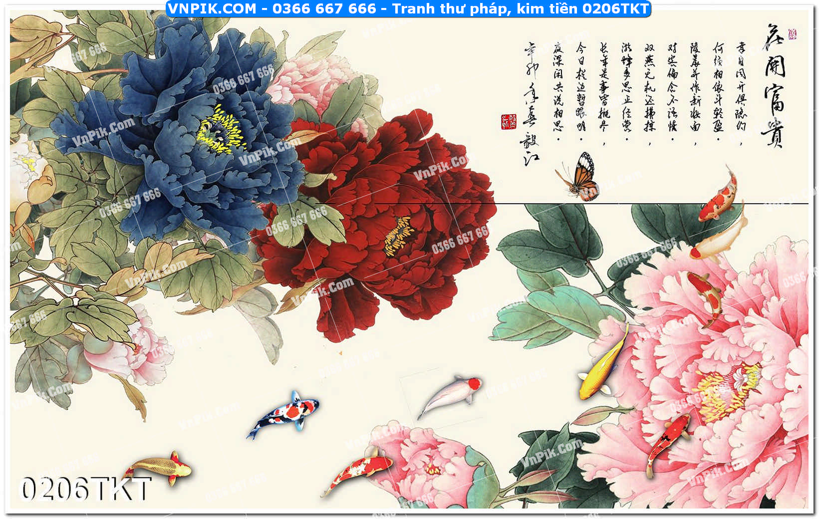 Tranh Thư Pháp – Kim Tiền 0206TKT