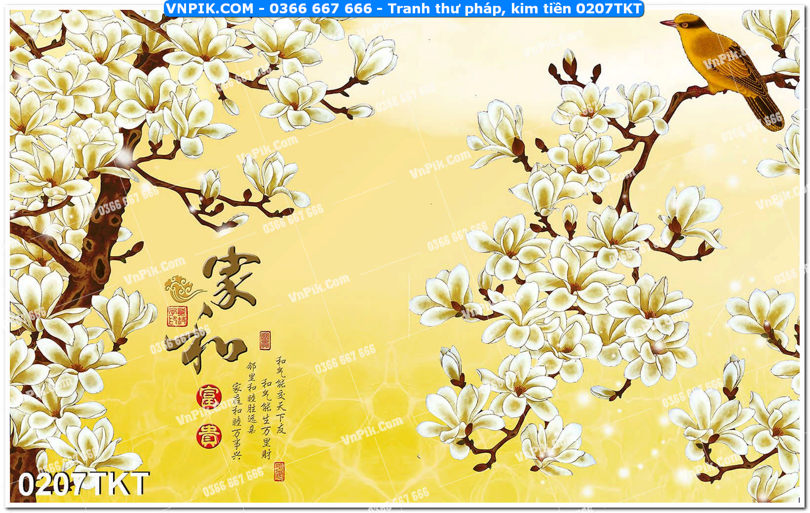 Tranh Thư Pháp – Kim Tiền 0207TKT