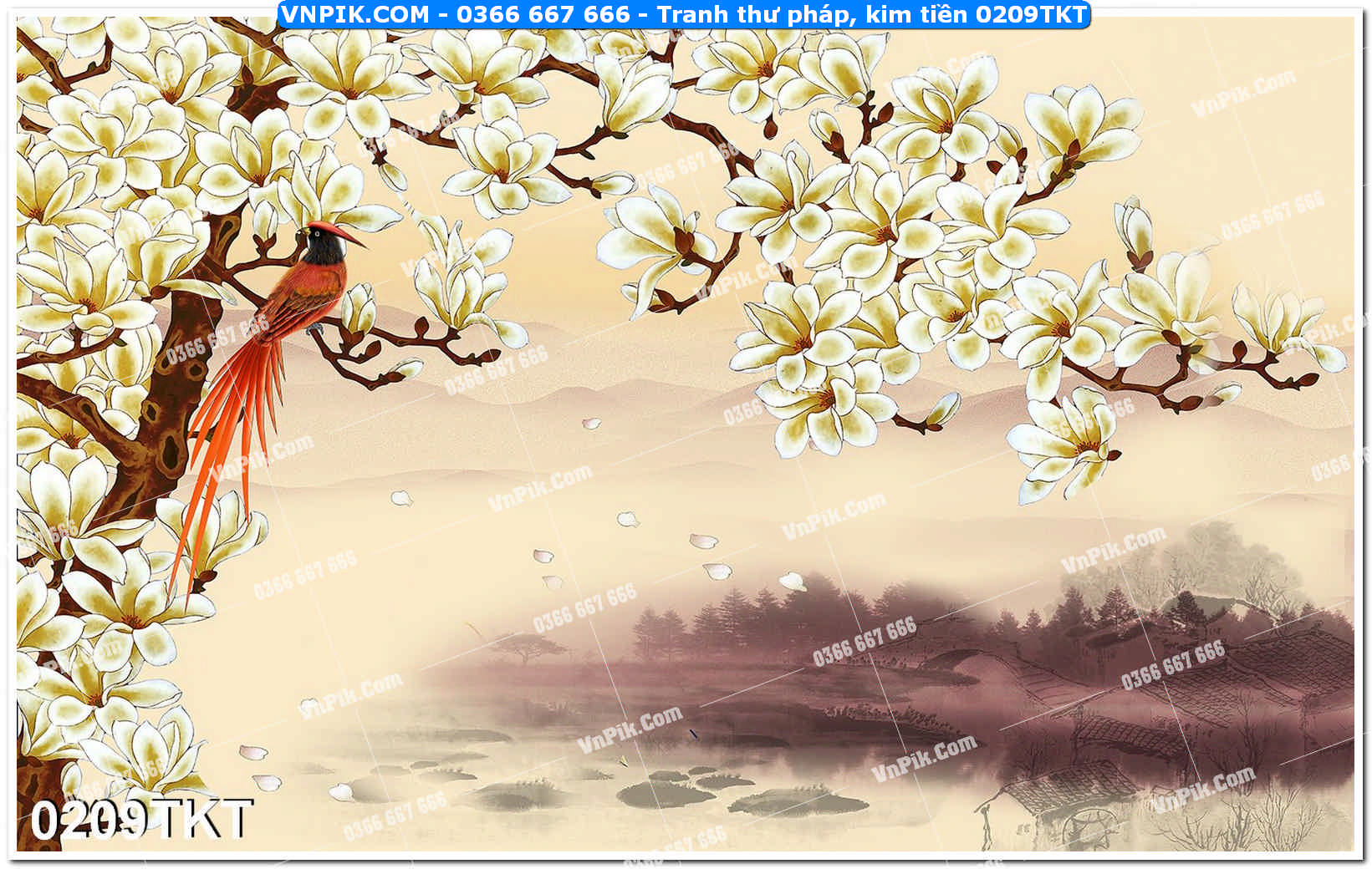 Tranh Thư Pháp – Kim Tiền 0209TKT