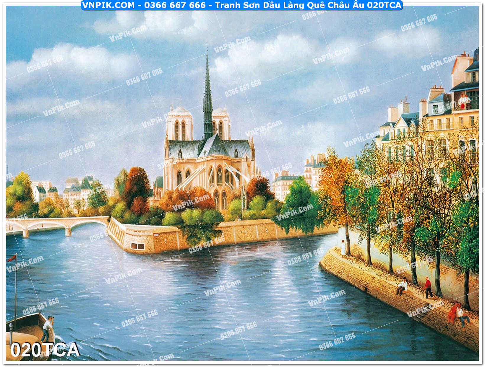 Tranh Sơn Dầu Làng Quê Châu Âu (020TCA)