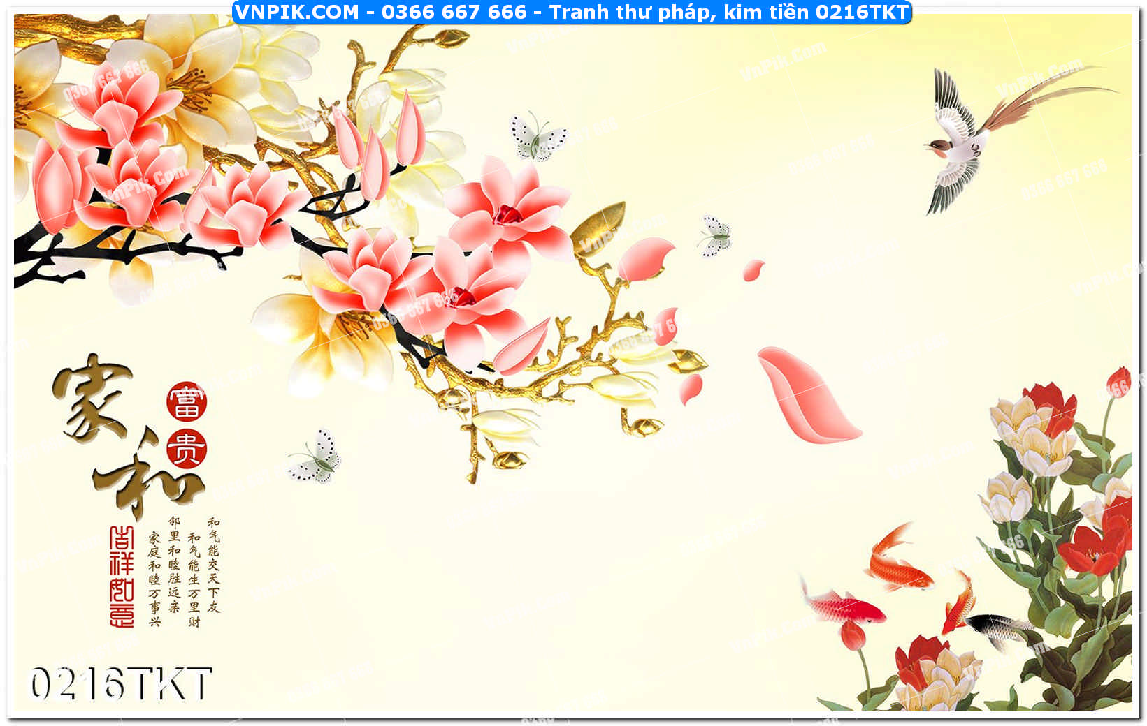 Tranh Thư Pháp – Kim Tiền 0216TKT