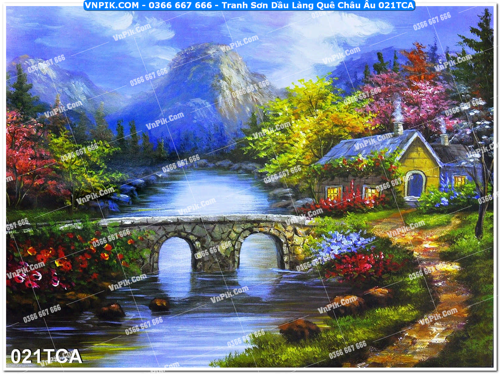 Tranh Sơn Dầu Làng Quê Châu Âu (021TCA)