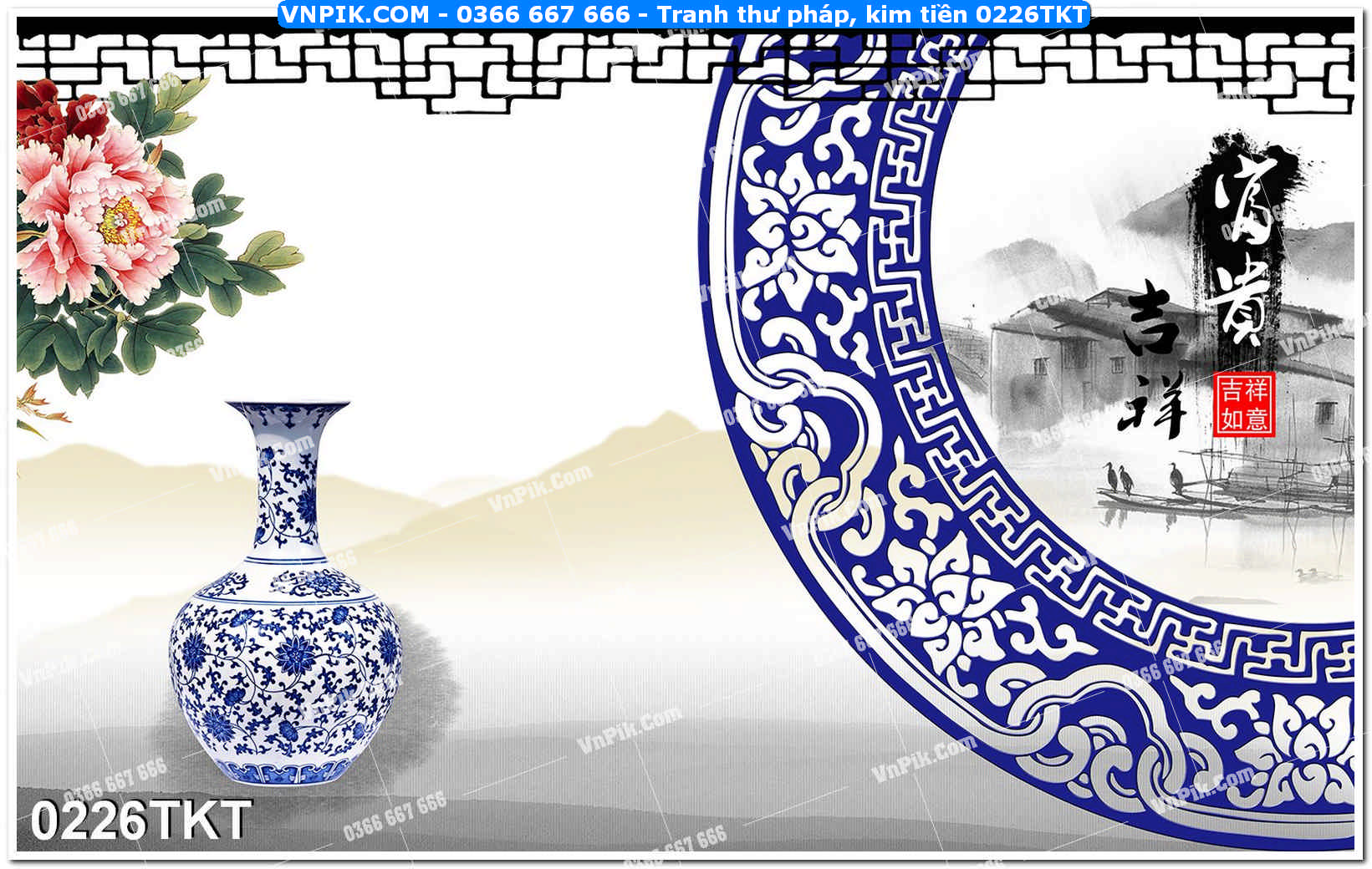 Tranh Thư Pháp – Kim Tiền 0226TKT