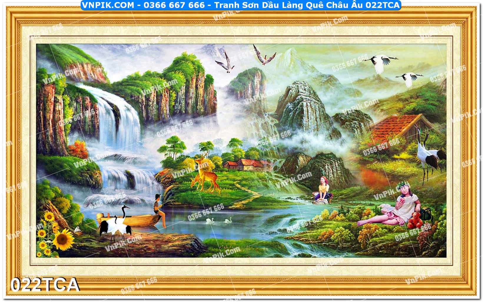 Tranh Sơn Dầu Làng Quê Châu Âu (022TCA)