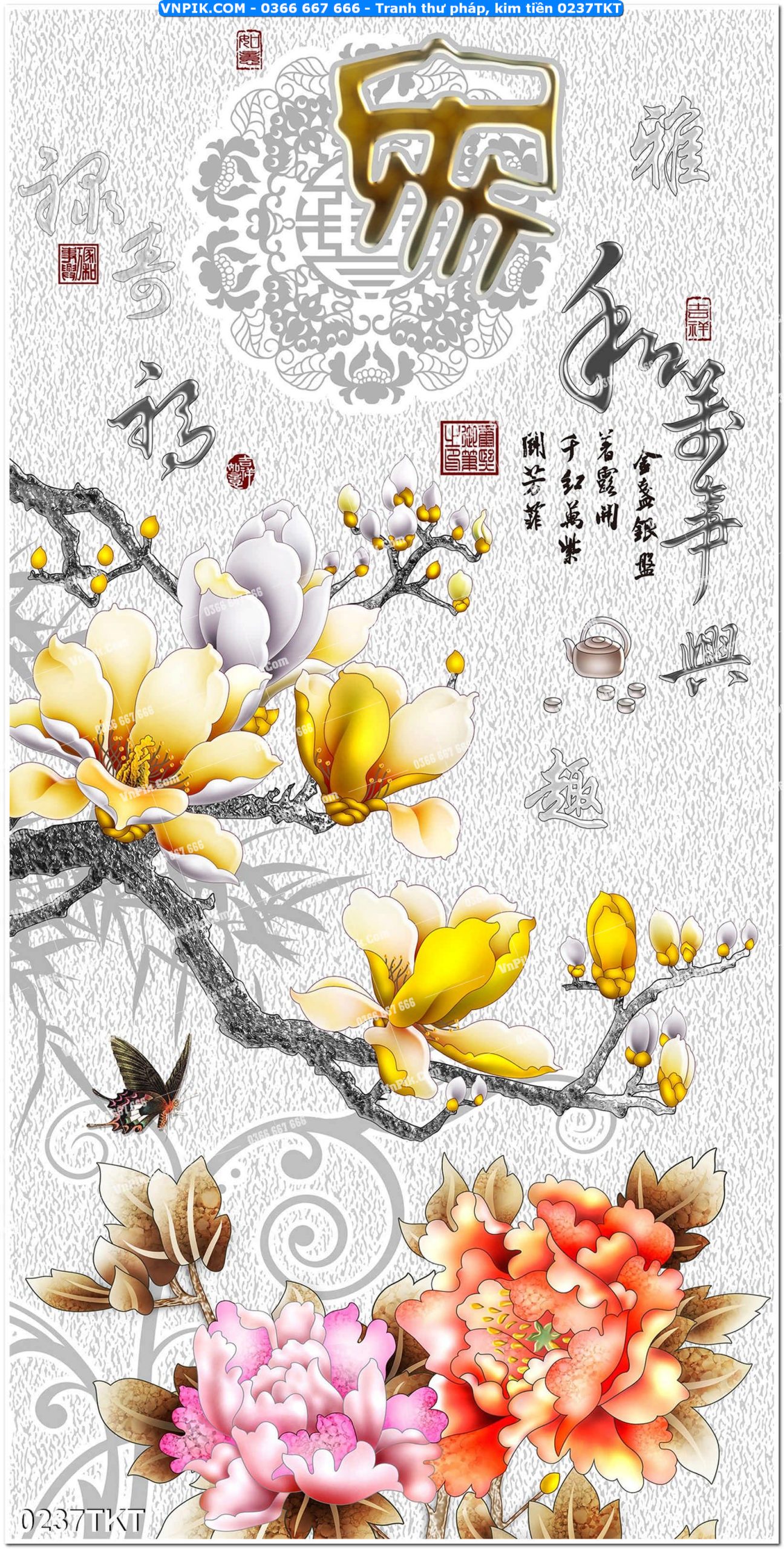 Tranh Thư Pháp – Kim Tiền 0237TKT