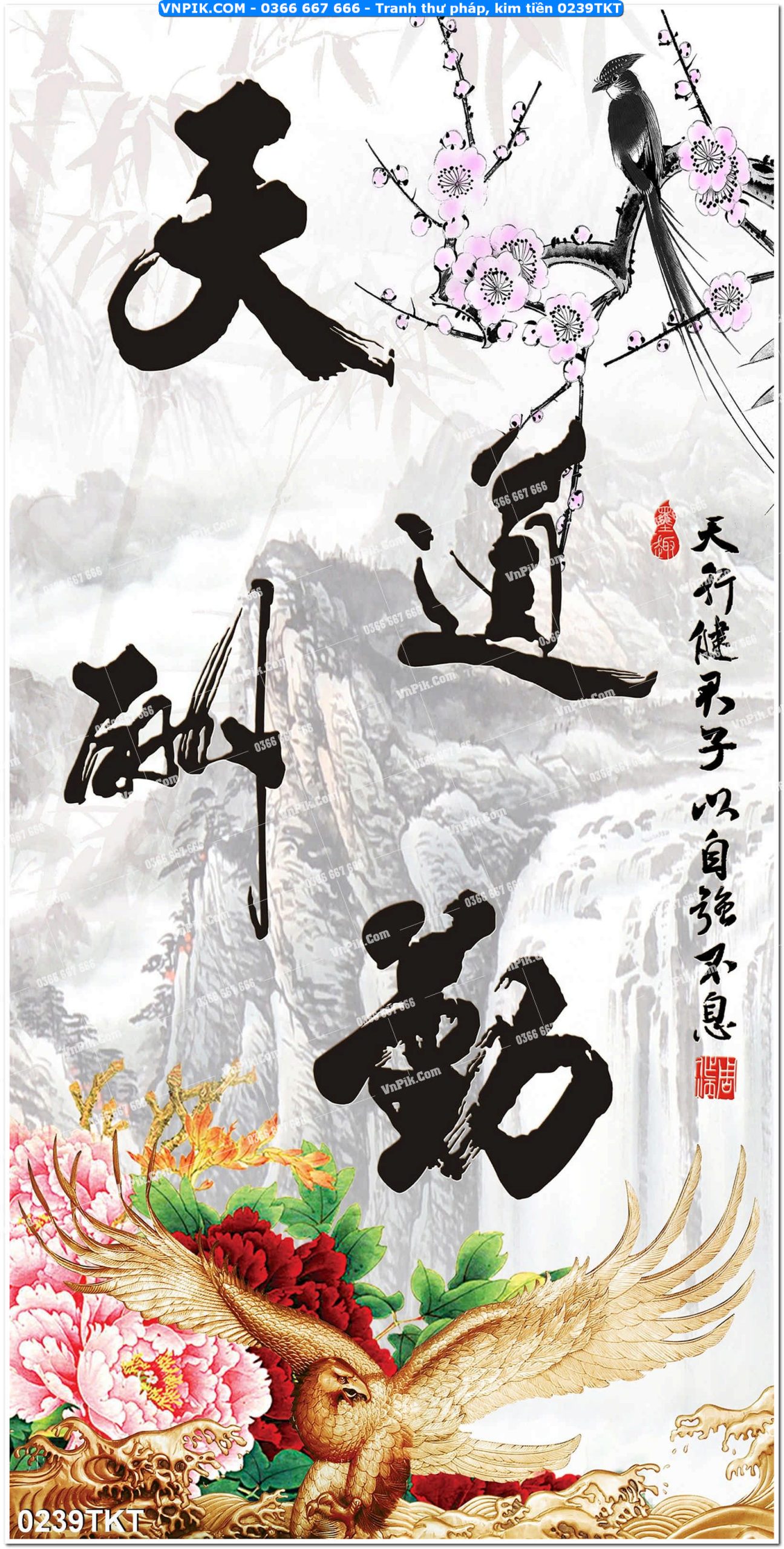 Tranh Thư Pháp – Kim Tiền 0239TKT