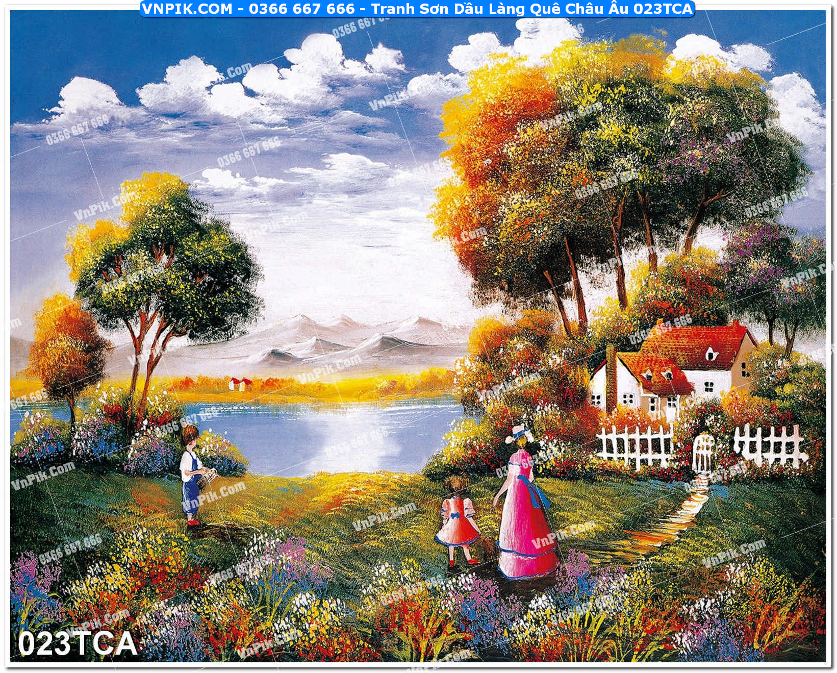 Tranh Sơn Dầu Làng Quê Châu Âu (023TCA)