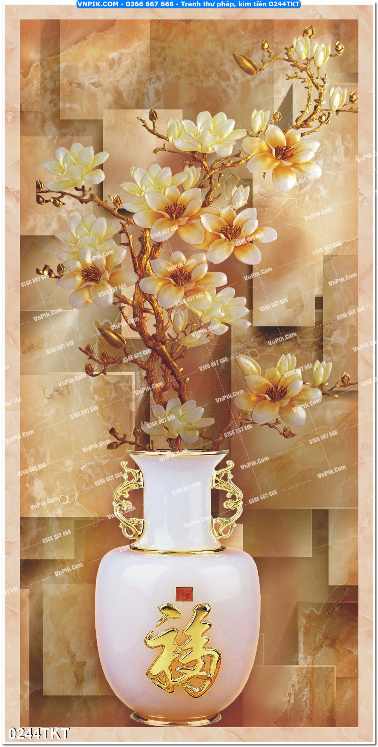 Tranh Thư Pháp – Kim Tiền 0244TKT