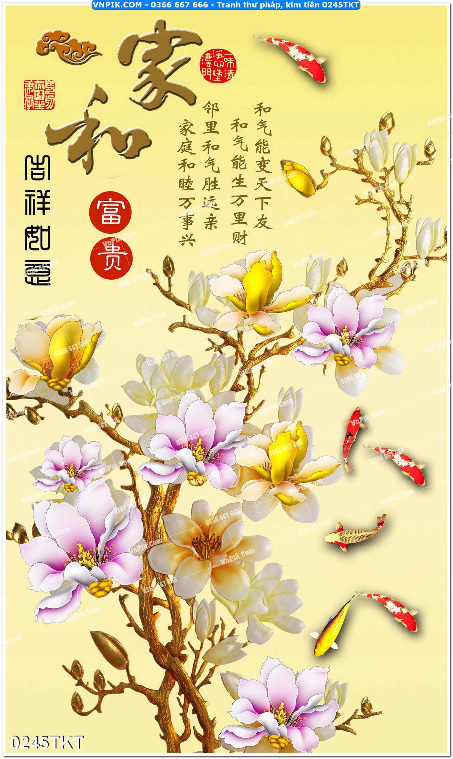 Tranh Thư Pháp – Kim Tiền 0245TKT