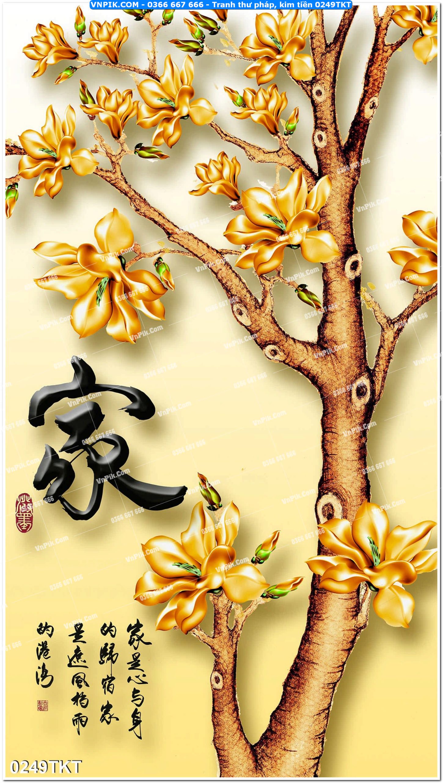 Tranh Thư Pháp – Kim Tiền 0249TKT