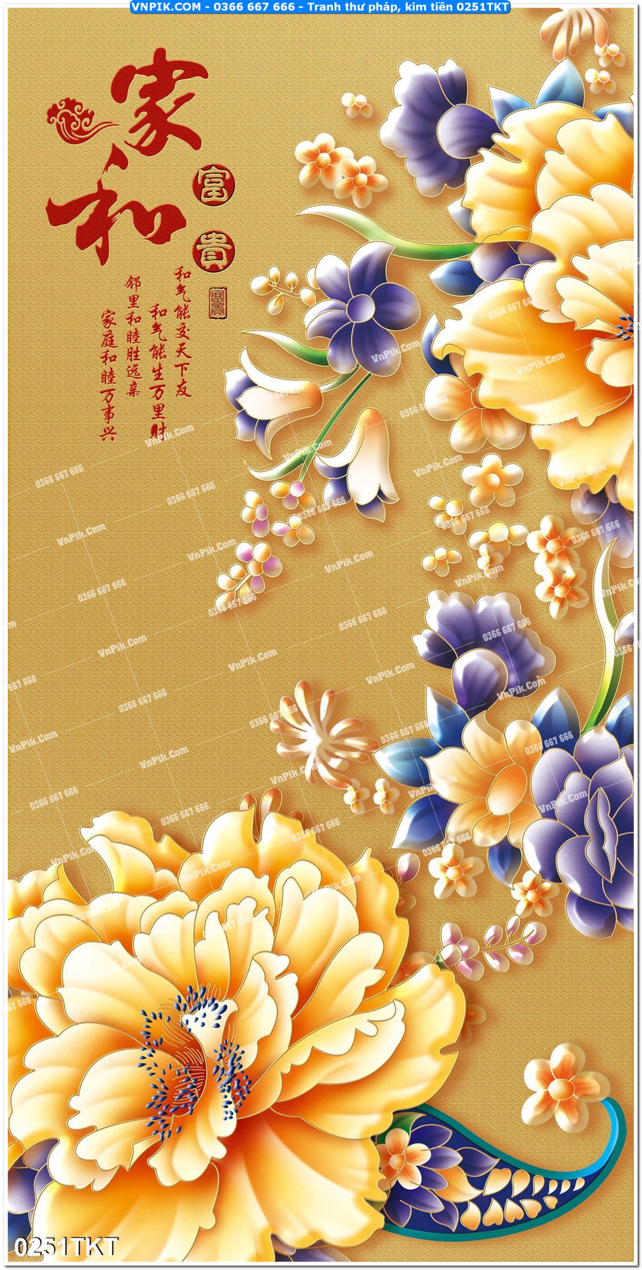 Tranh Thư Pháp – Kim Tiền 0251TKT