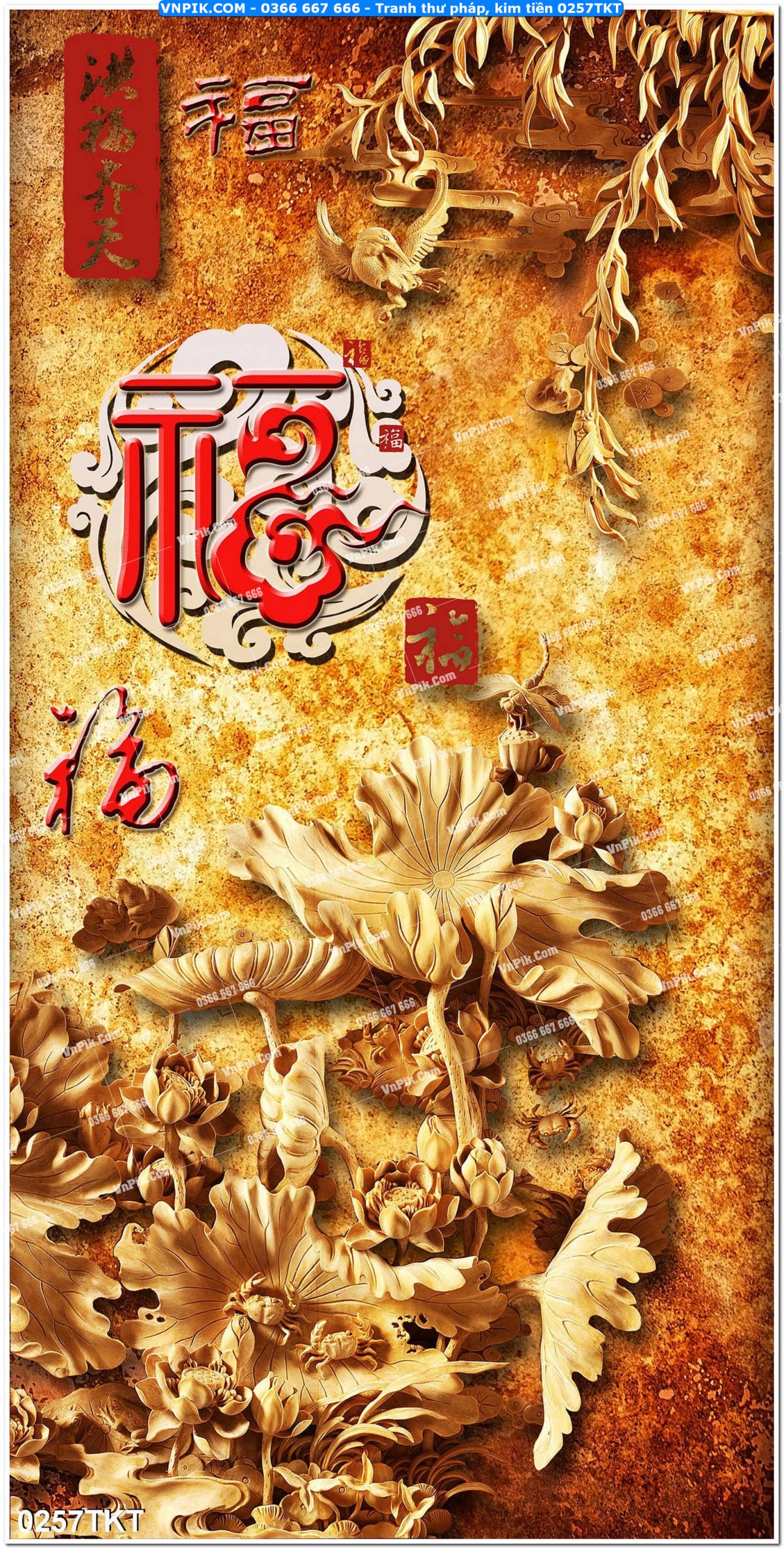 Tranh Thư Pháp – Kim Tiền 0257TKT