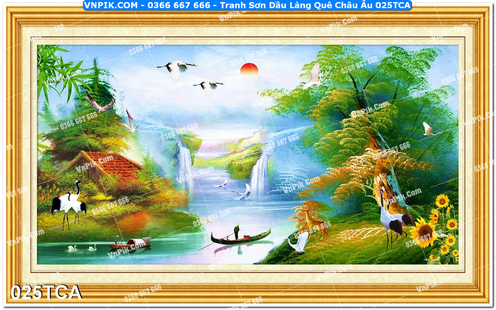 Tranh Sơn Dầu Làng Quê Châu Âu (025TCA)