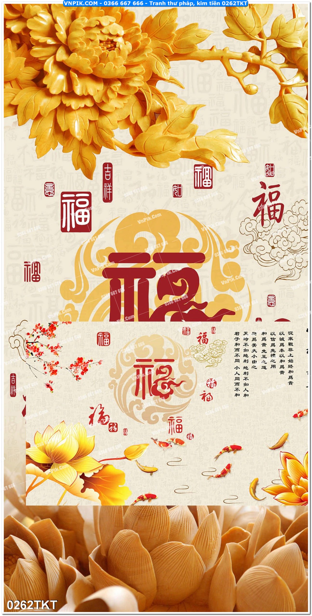 Tranh Thư Pháp – Kim Tiền 0262TKT