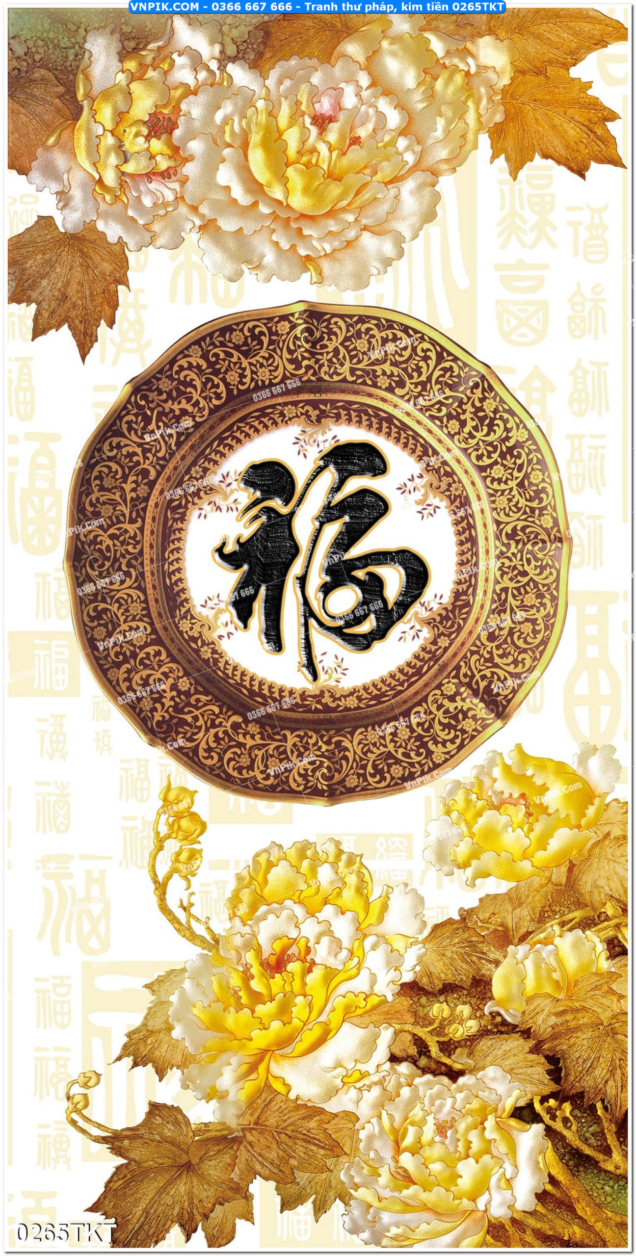 Tranh Thư Pháp – Kim Tiền 0265TKT