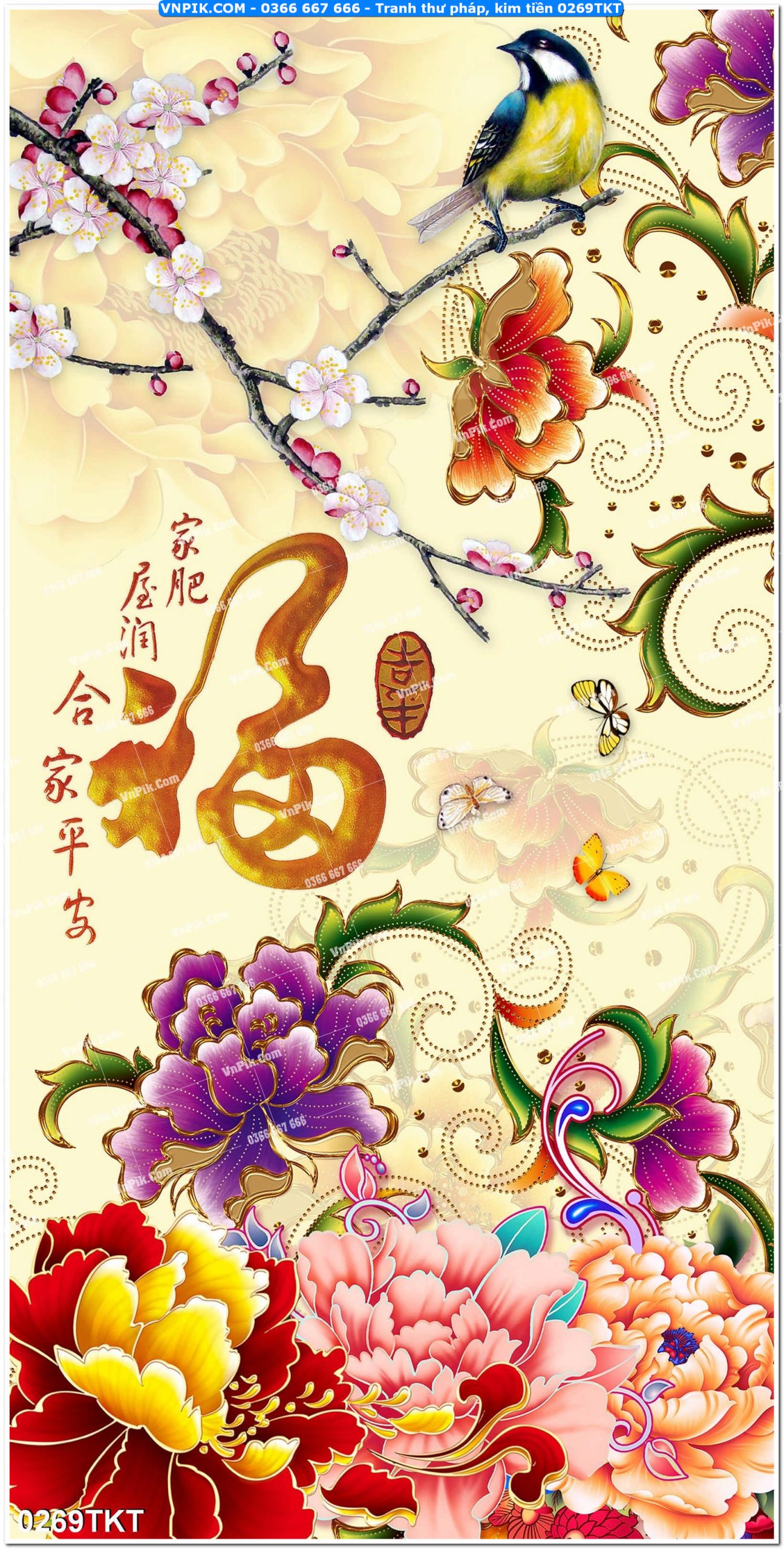 Tranh Thư Pháp – Kim Tiền 0269TKT