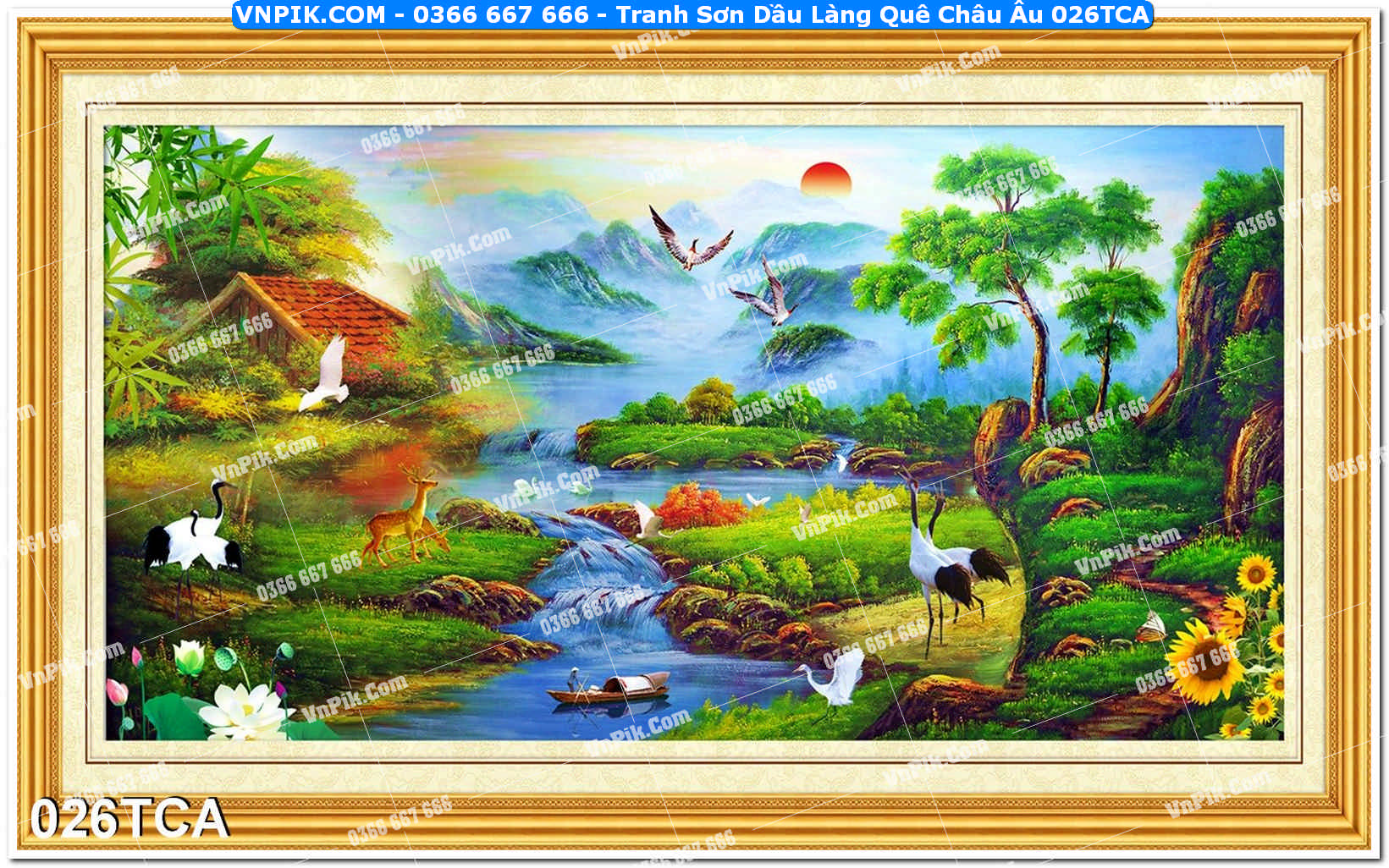 Tranh Sơn Dầu Làng Quê Châu Âu (026TCA)