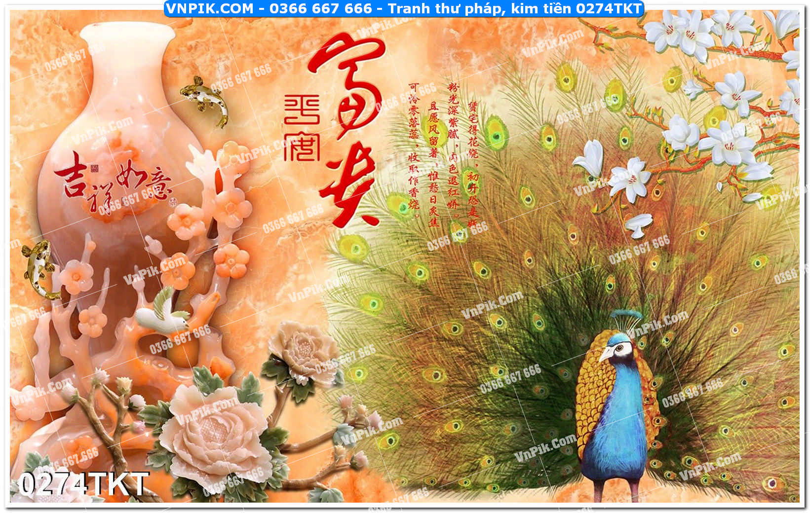 Tranh Thư Pháp – Kim Tiền 0274TKT