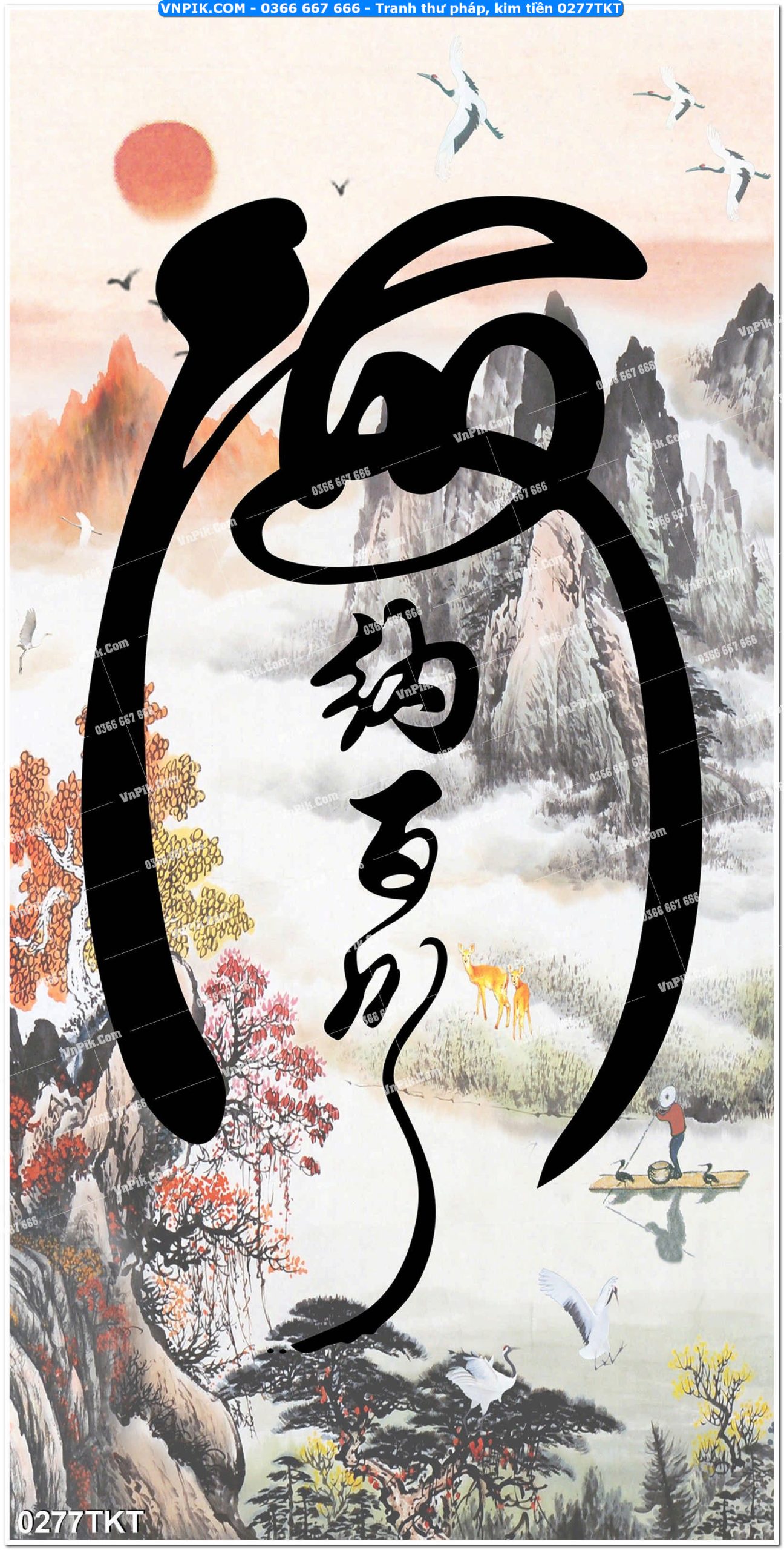 Tranh Thư Pháp – Kim Tiền 0277TKT