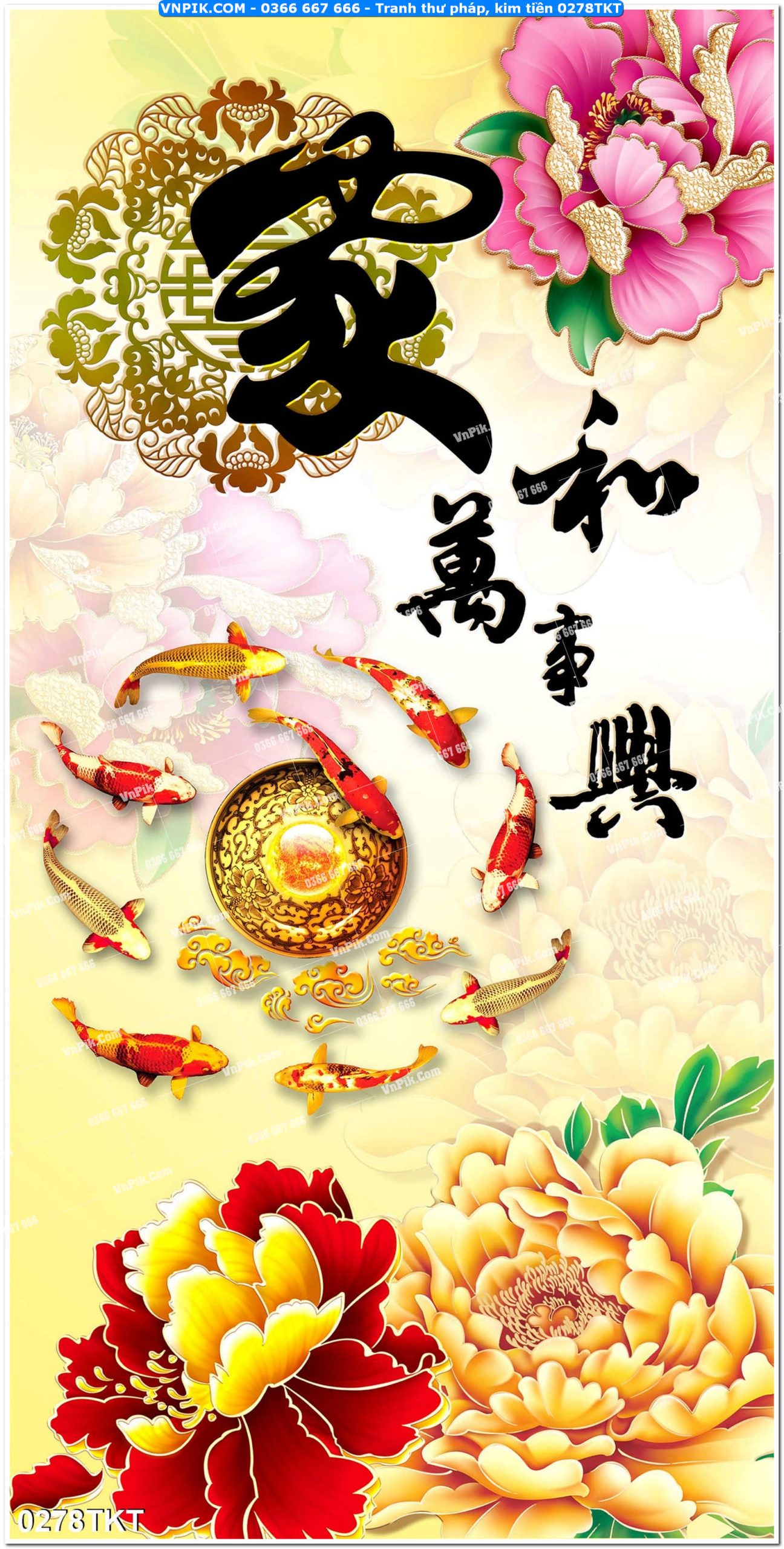 Tranh Thư Pháp – Kim Tiền 0278TKT