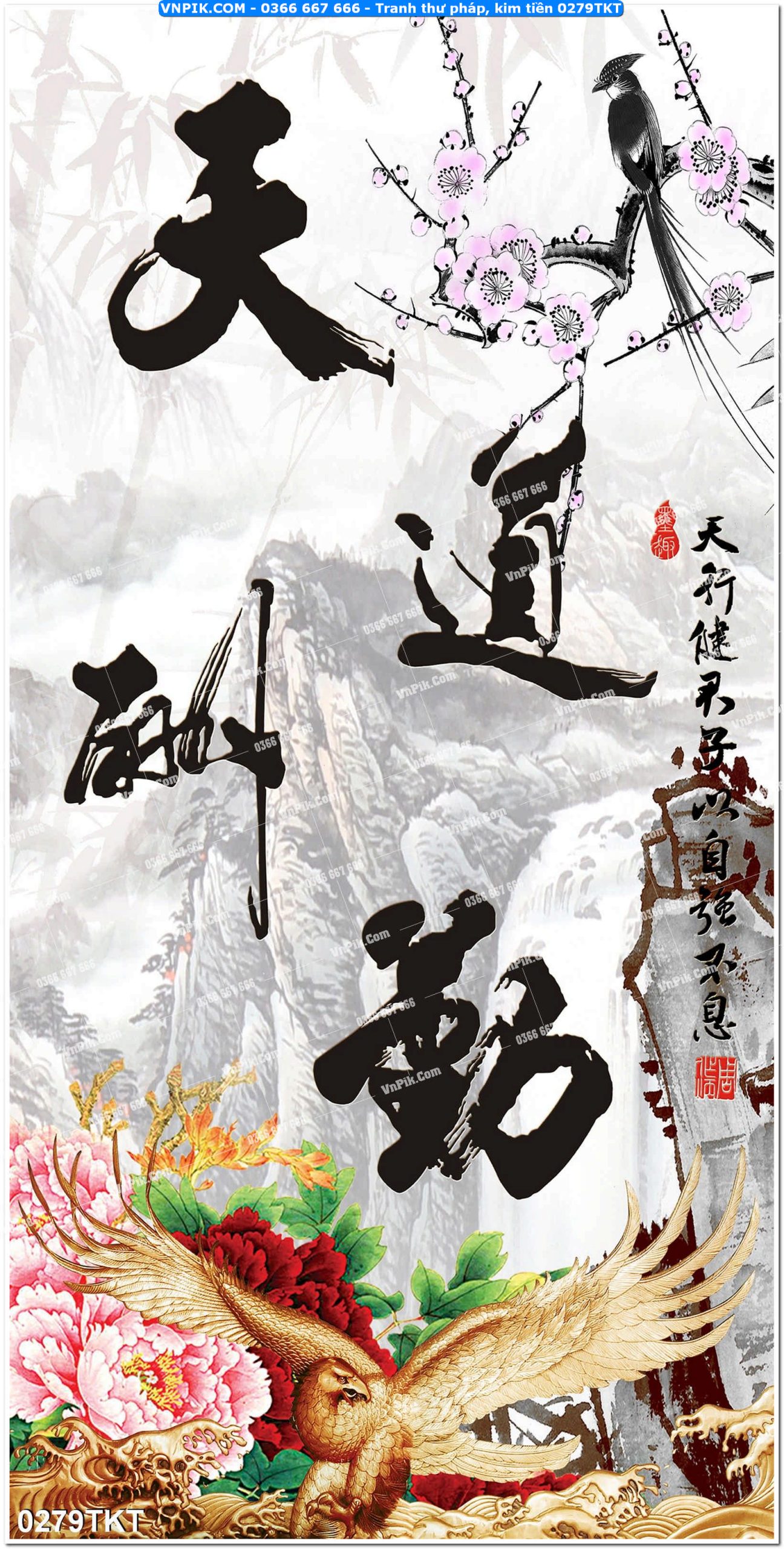 Tranh Thư Pháp – Kim Tiền 0279TKT