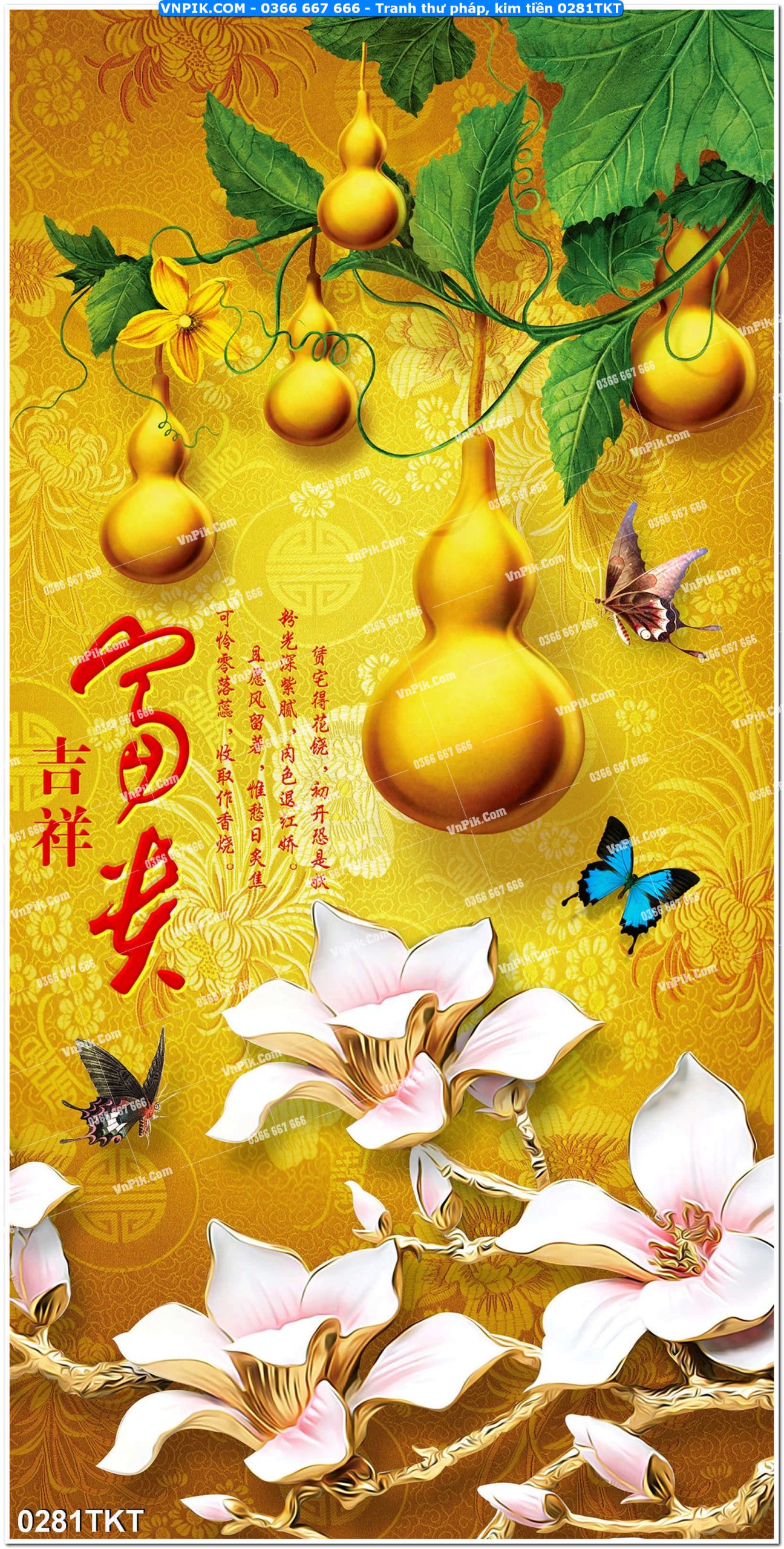 Tranh Thư Pháp – Kim Tiền 0281TKT