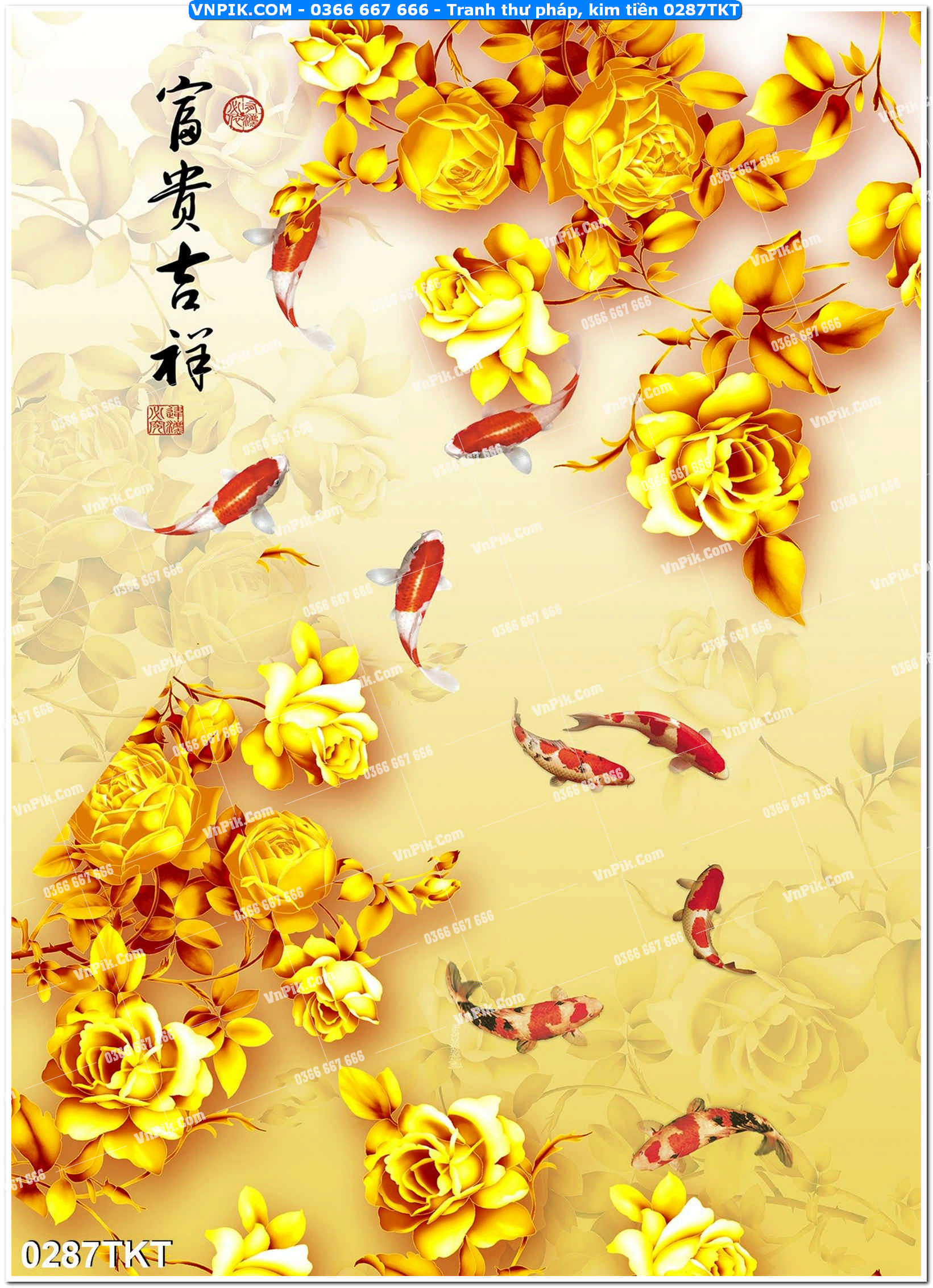 Tranh Thư Pháp – Kim Tiền 0287TKT