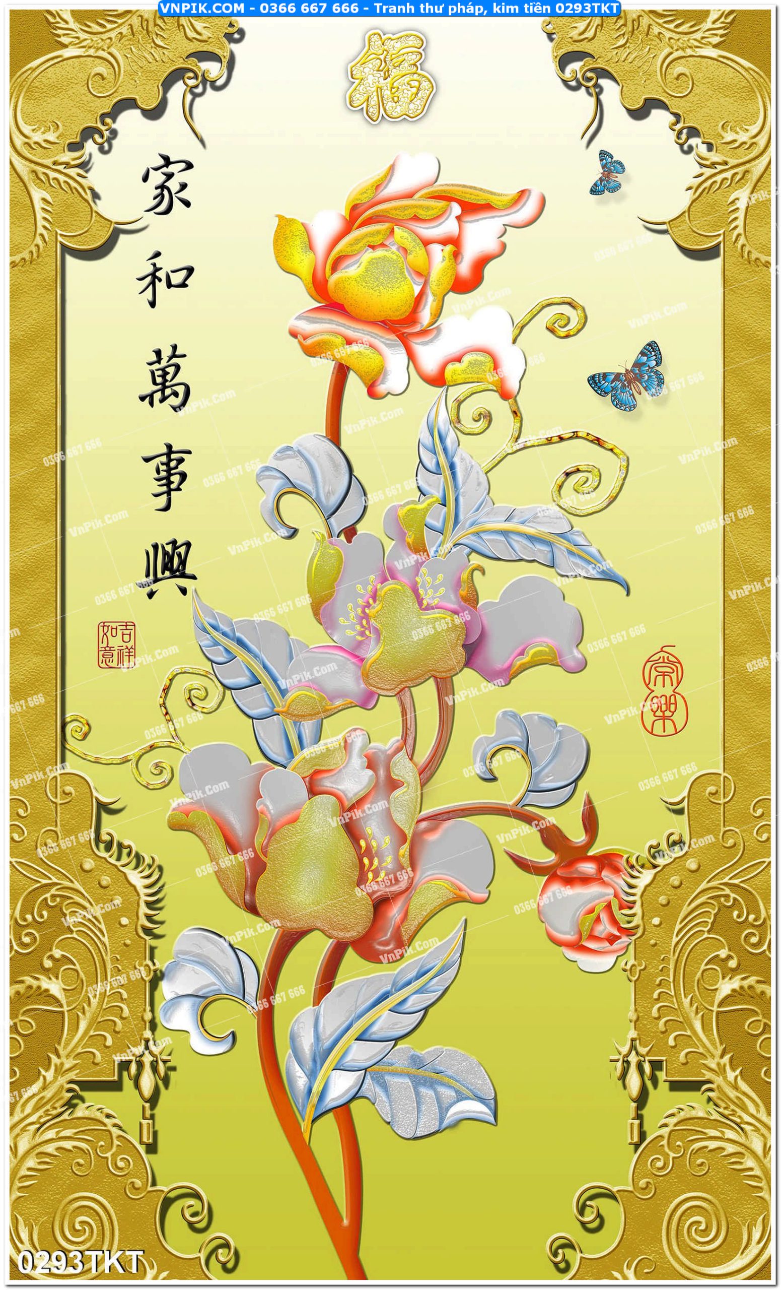 Tranh Thư Pháp – Kim Tiền 0293TKT