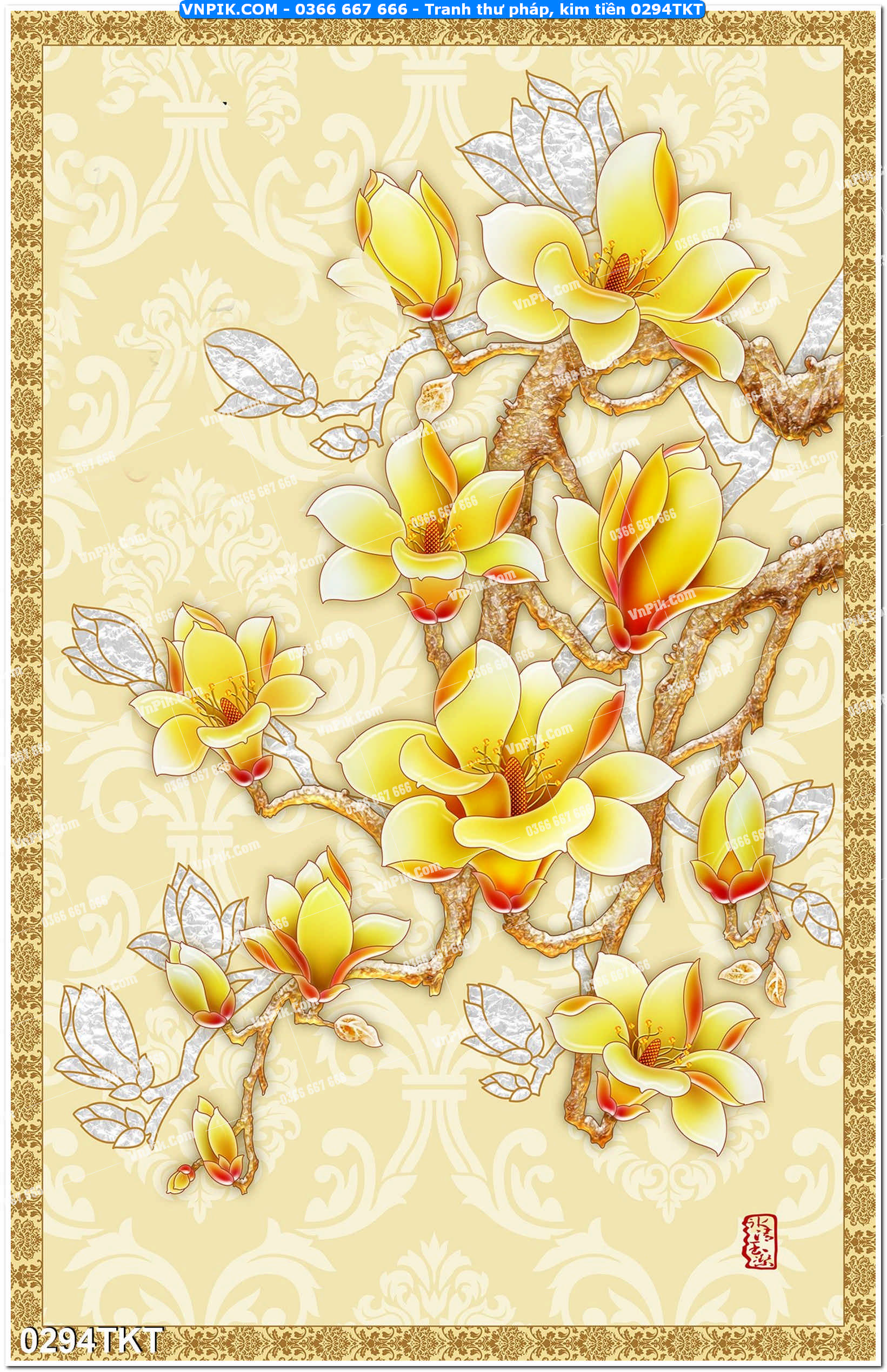 Tranh Thư Pháp – Kim Tiền 0294TKT