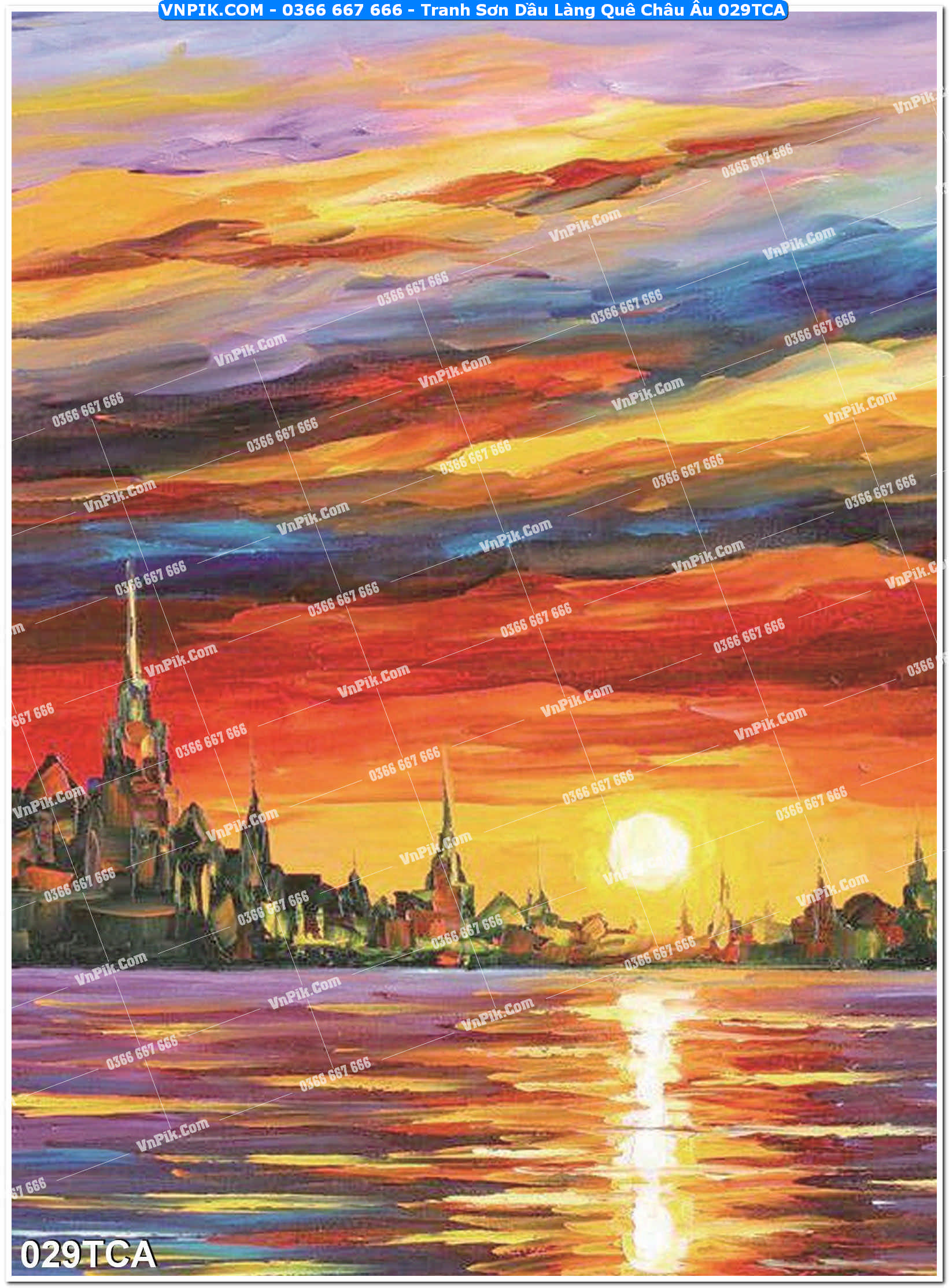 Tranh Sơn Dầu Làng Quê Châu Âu (029TCA)