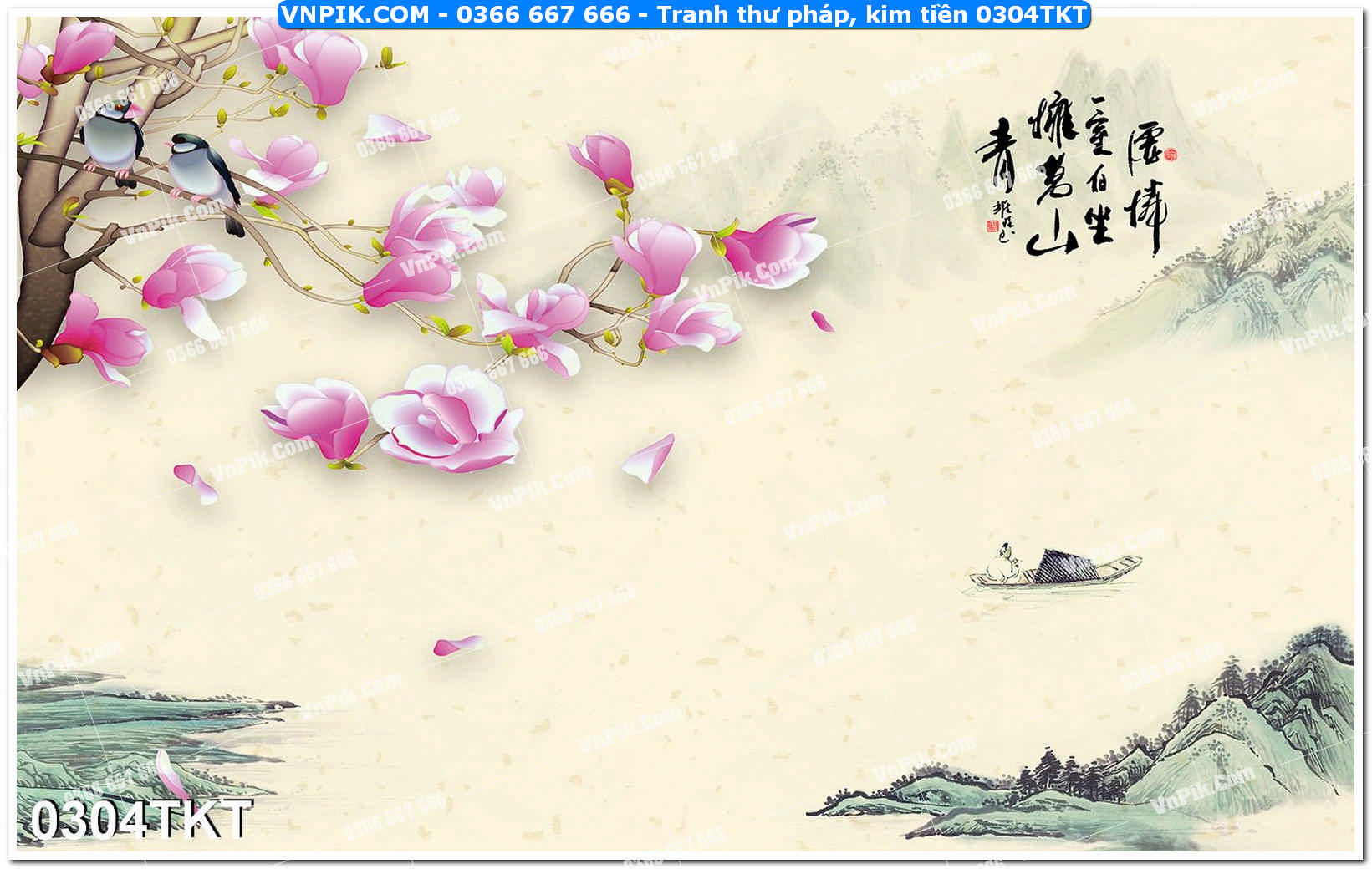 Tranh Thư Pháp – Kim Tiền 0304TKT