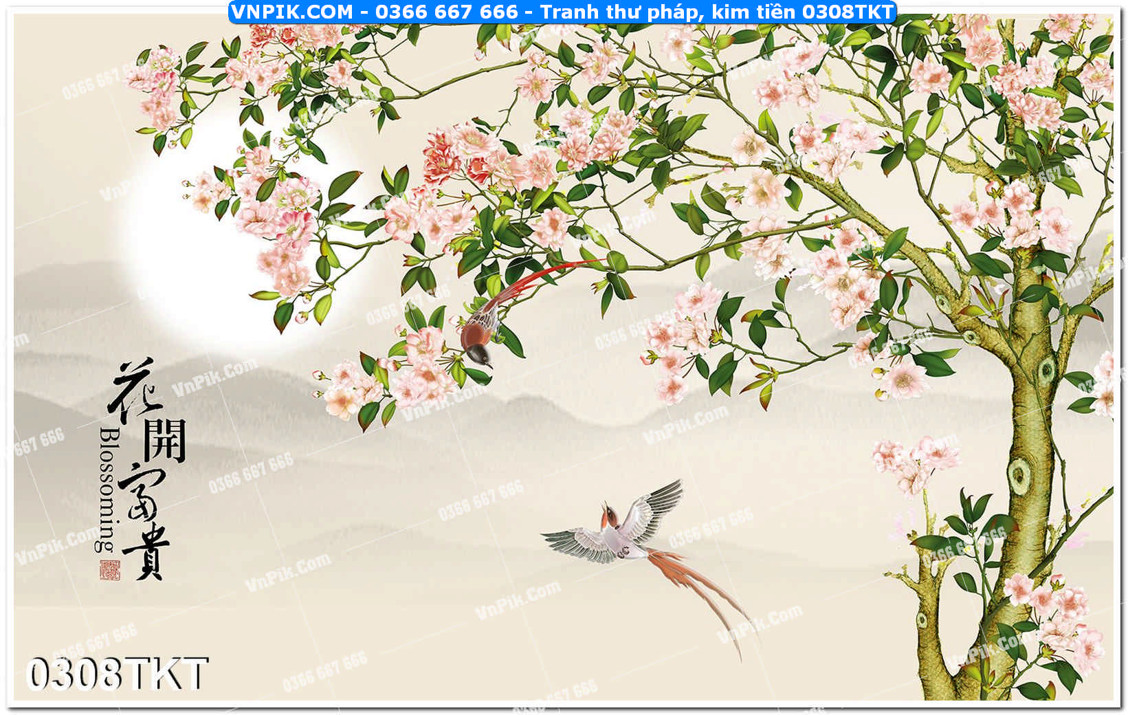 Tranh Thư Pháp – Kim Tiền 0308TKT