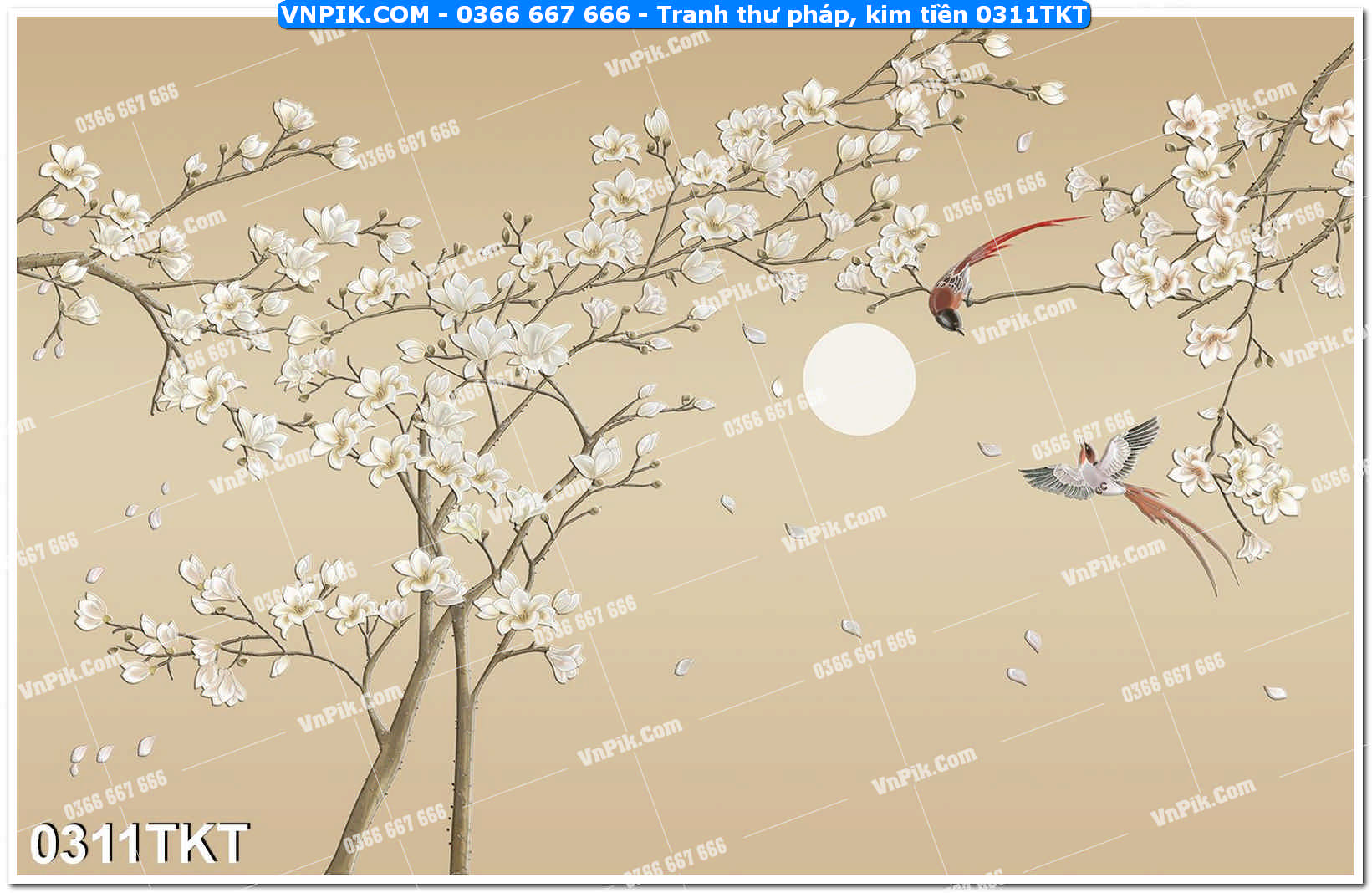 Tranh Thư Pháp – Kim Tiền 0311TKT